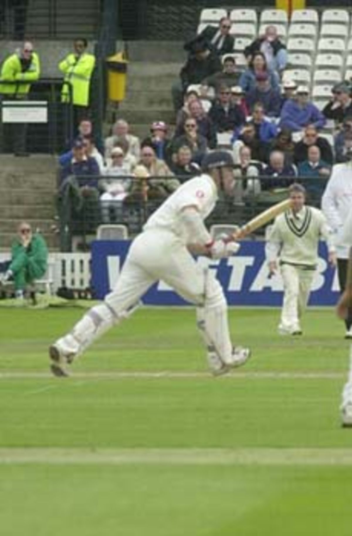 Guy Whittall gets the congrats after getting the wicket of Nick Knight