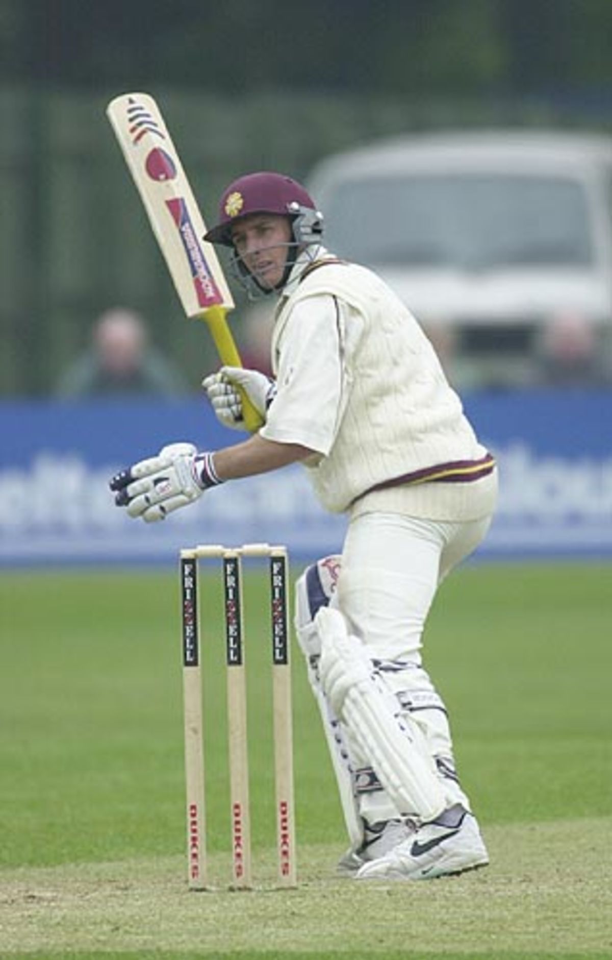 Mike Hussey of Northants getting close to the turf | ESPNcricinfo.com