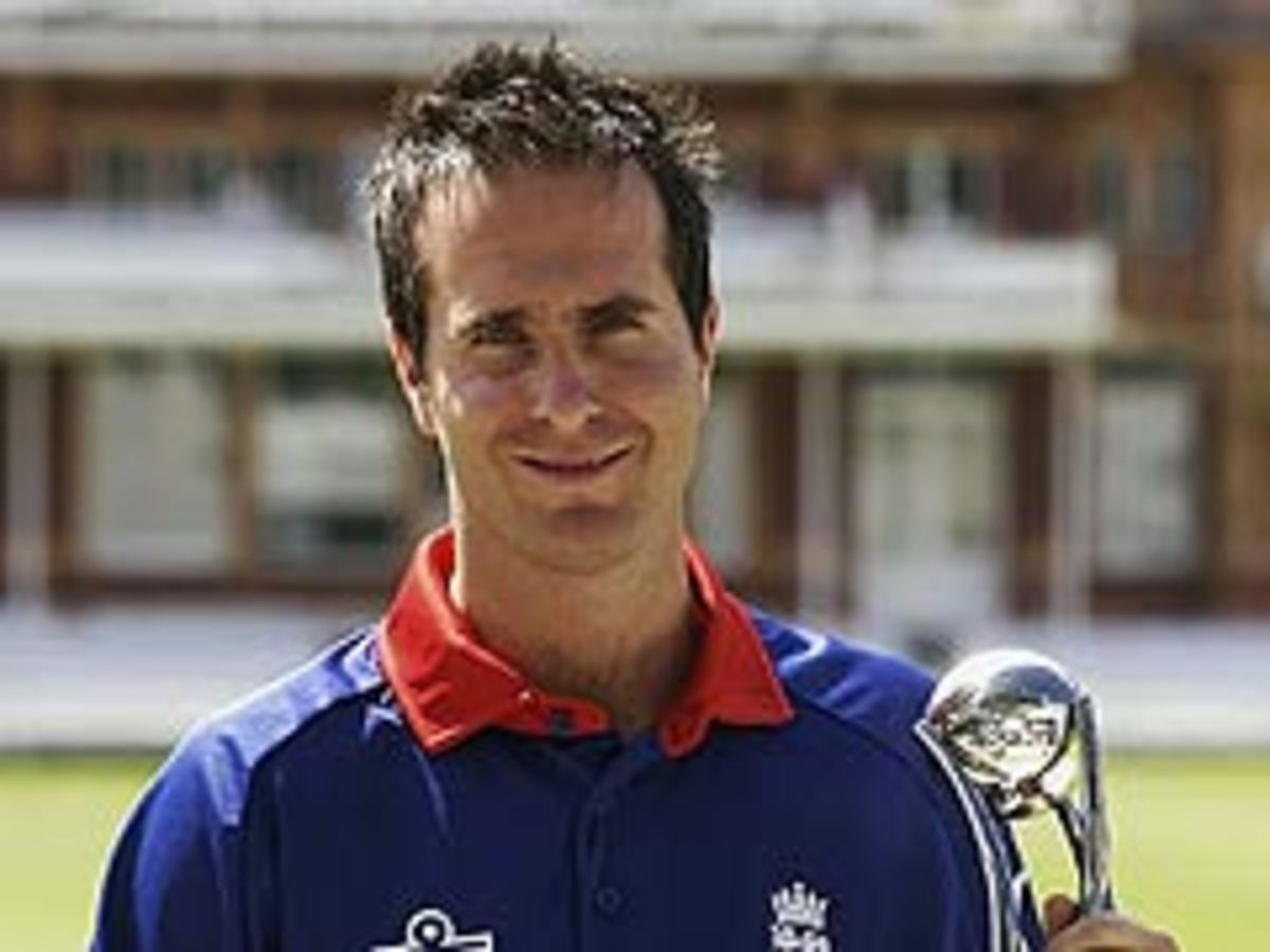 Michael Vaughan, England's new oneday captain, poses at Lord's