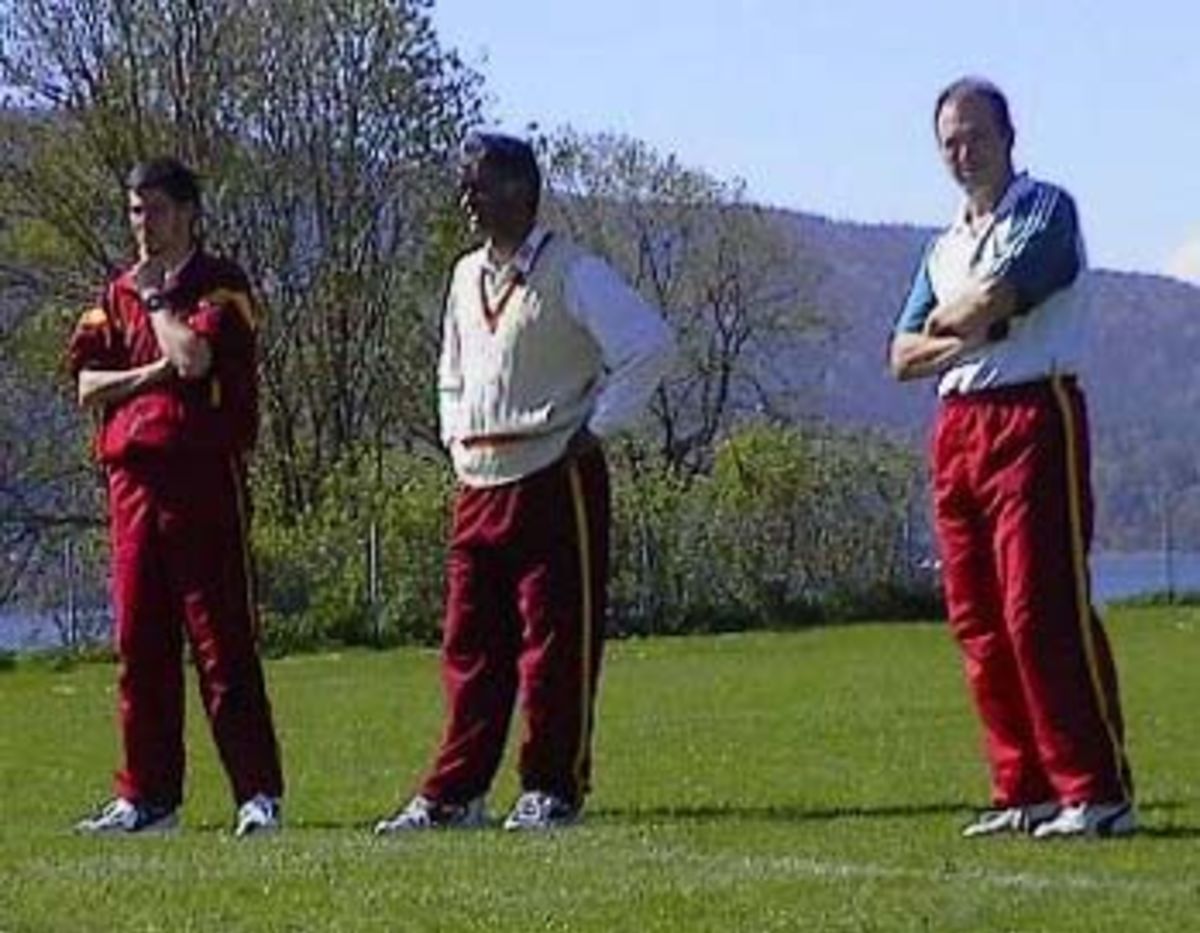 Middle practice in Germany for Spirit of Cricket weekend