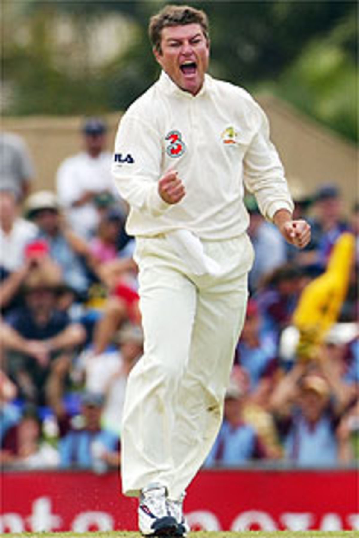 Stuart MacGill celebrates, Australia v Bangladesh, 2nd Test, 2003