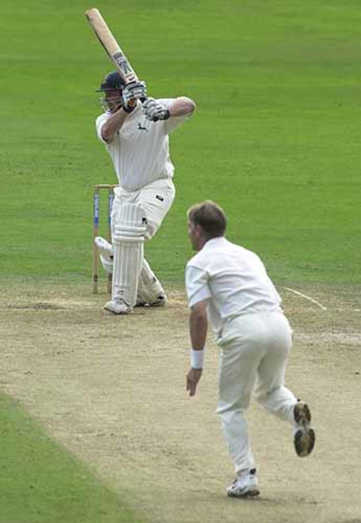 John Morris is clean bowled by Sheriyar for 6