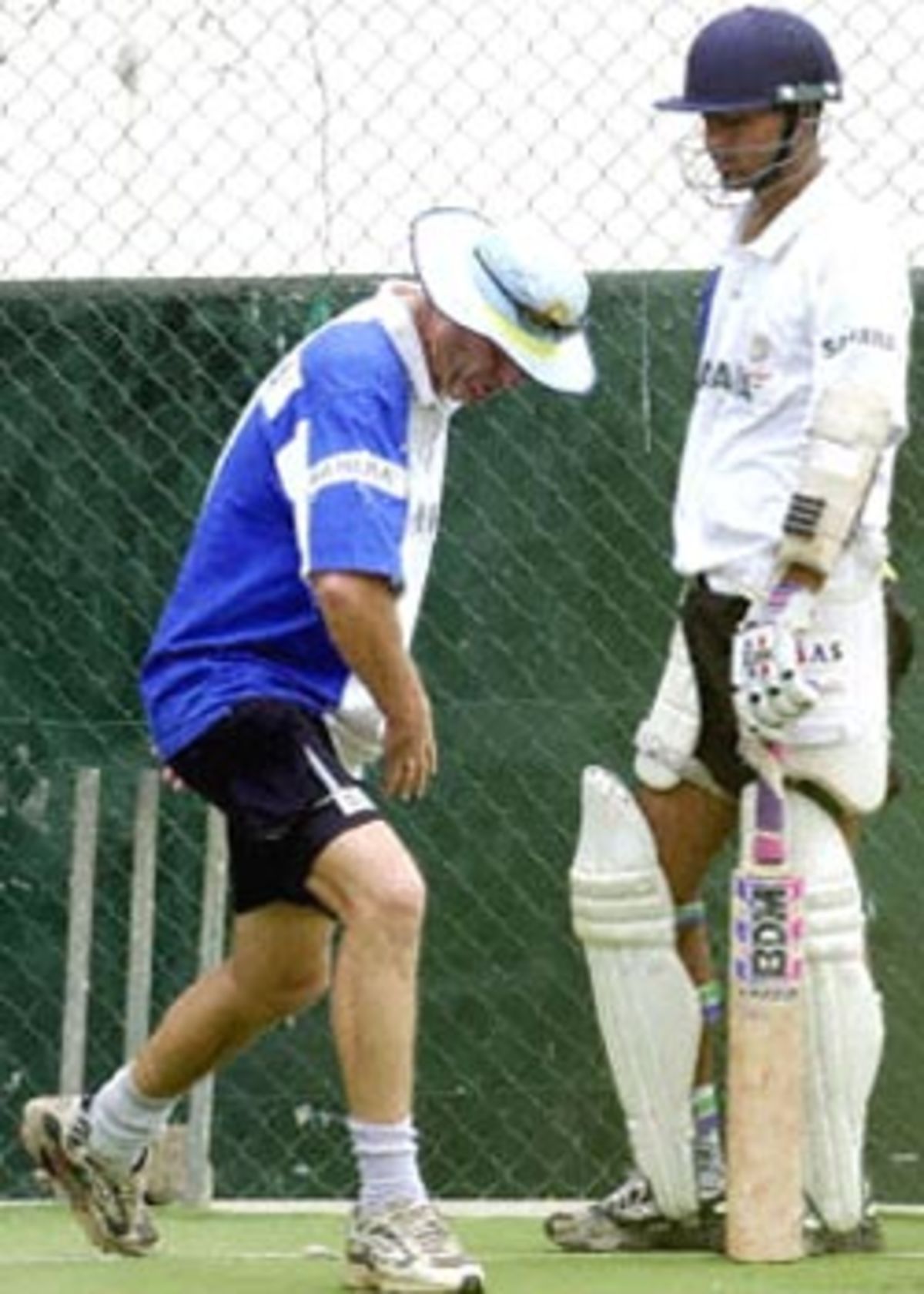 Sadagoppan Ramesh Practising In All Earnest In The Nets