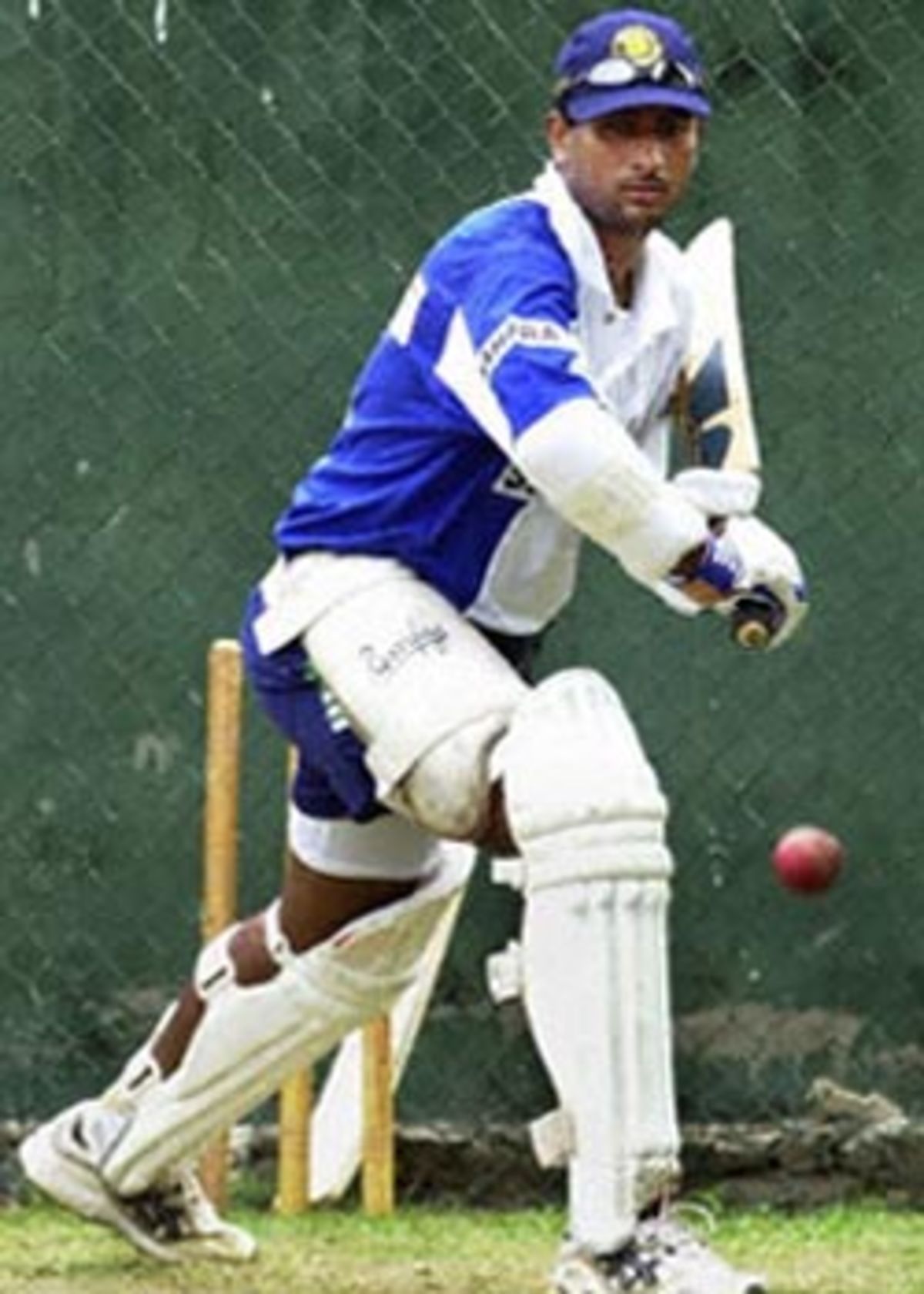 Sadagoppan Ramesh Practising In All Earnest In The Nets 