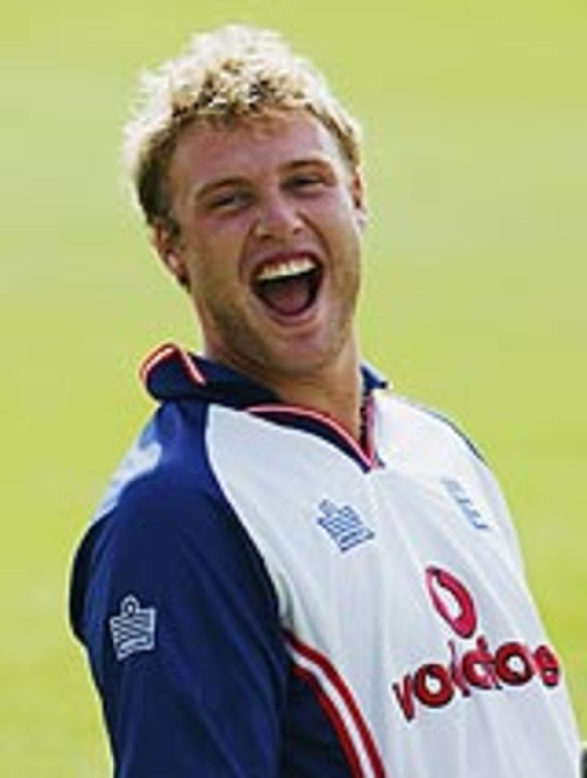 Andrew Flintoff laffs