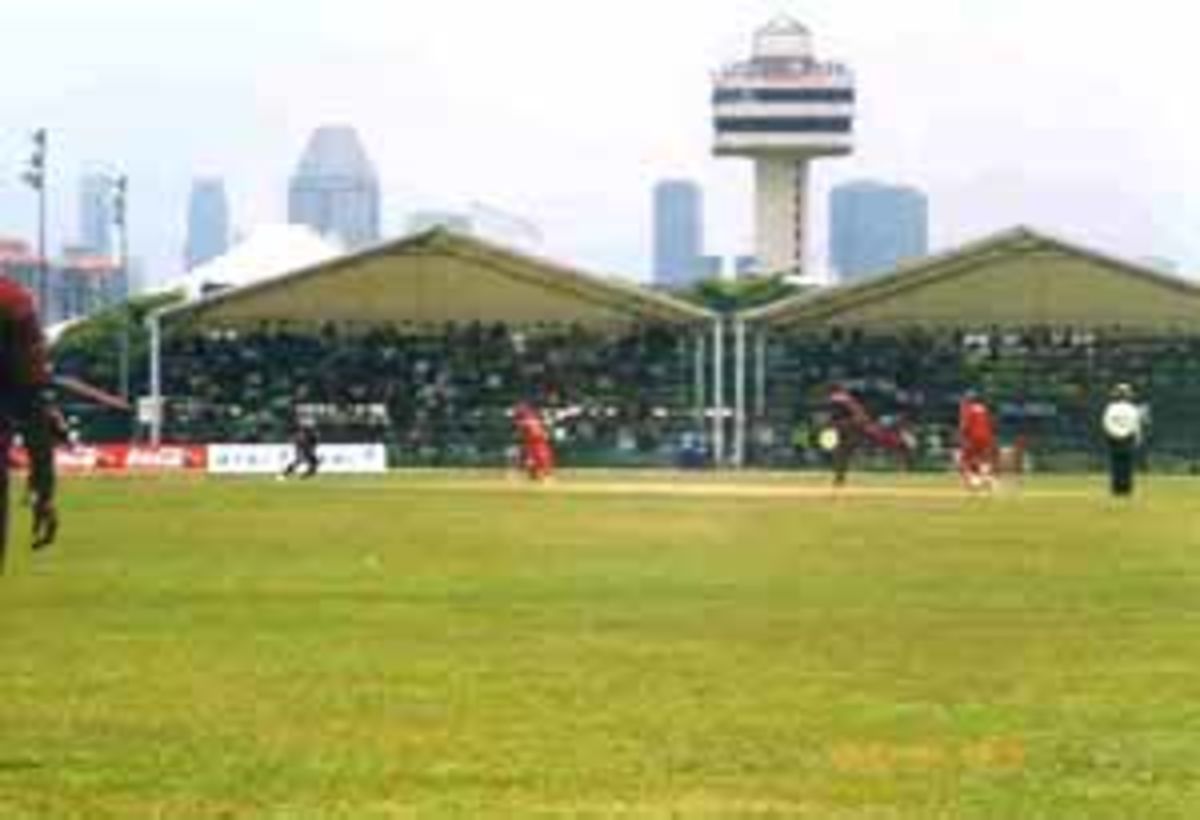 Zimbabwe players before the presentation, 1st Match