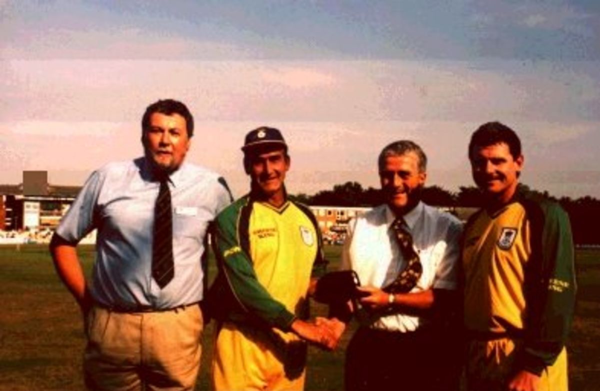 Three Hampshire Cricketers receive their county caps