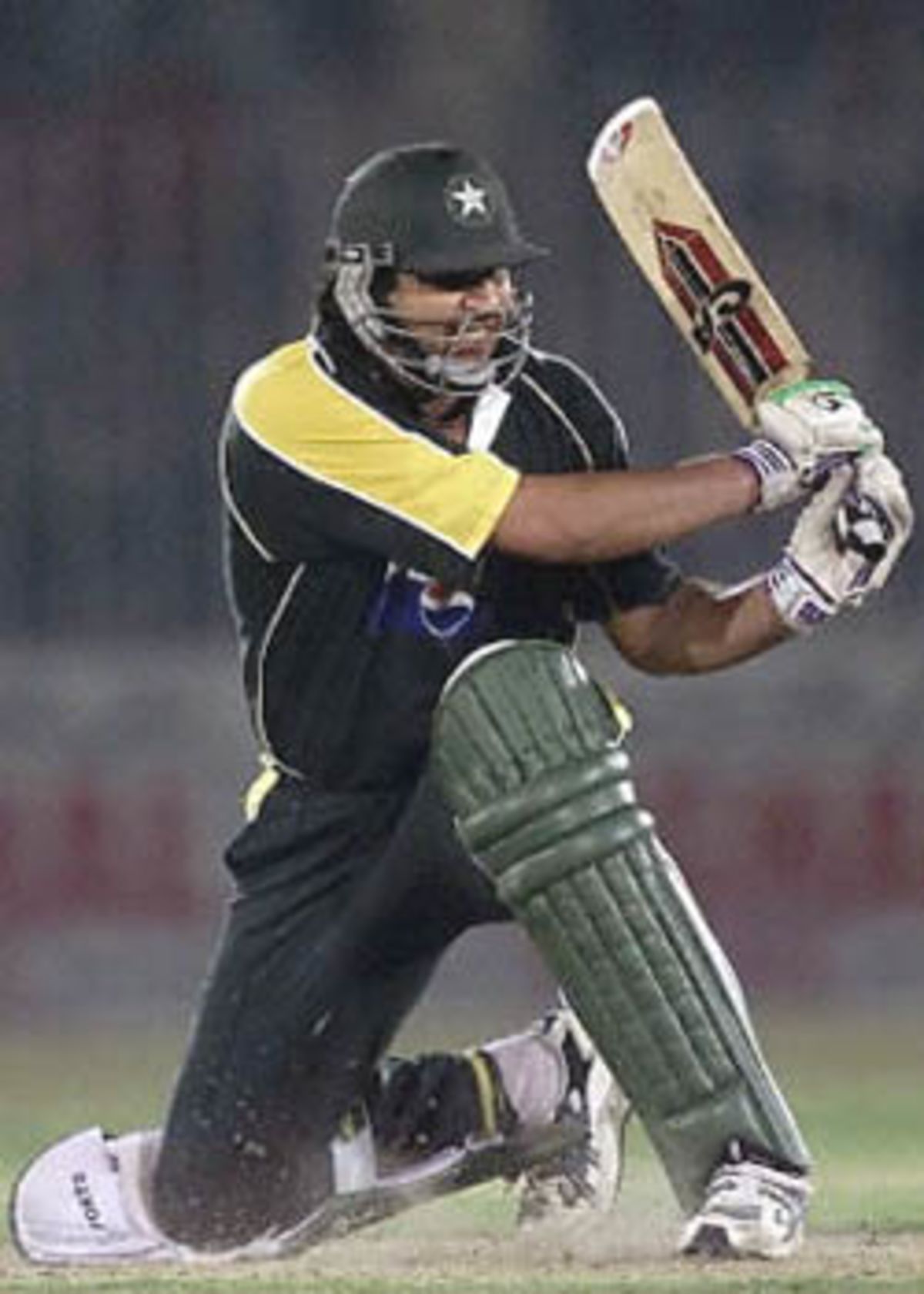 Inzamam Ul Haq Plays A Fierce Sweep