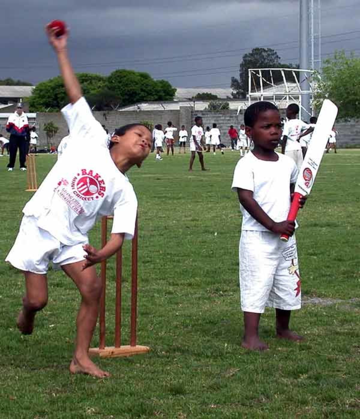 Young Learners Attending A Bakers Mini Cricket Festival In Langa On