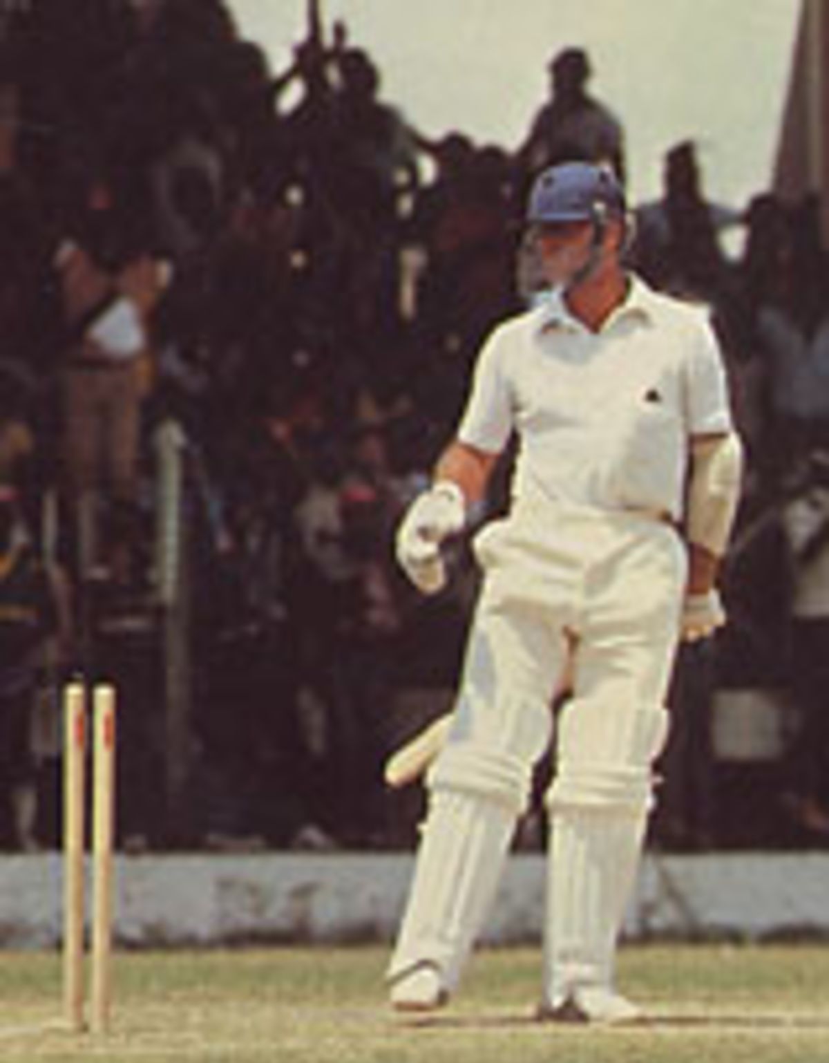 Geoff Boycott bowled by Michael Holding for 0, West Indies v England, 3rd Test, Barbados, March 14, 1981