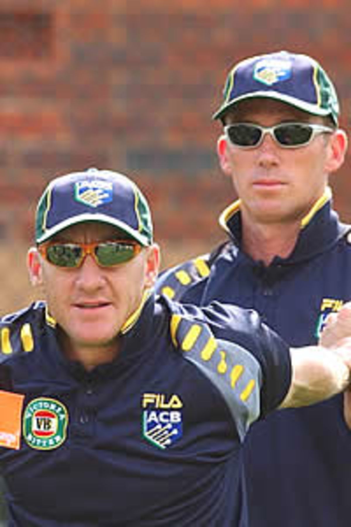 Bichel And Mcgrath At Training November 2002 3924