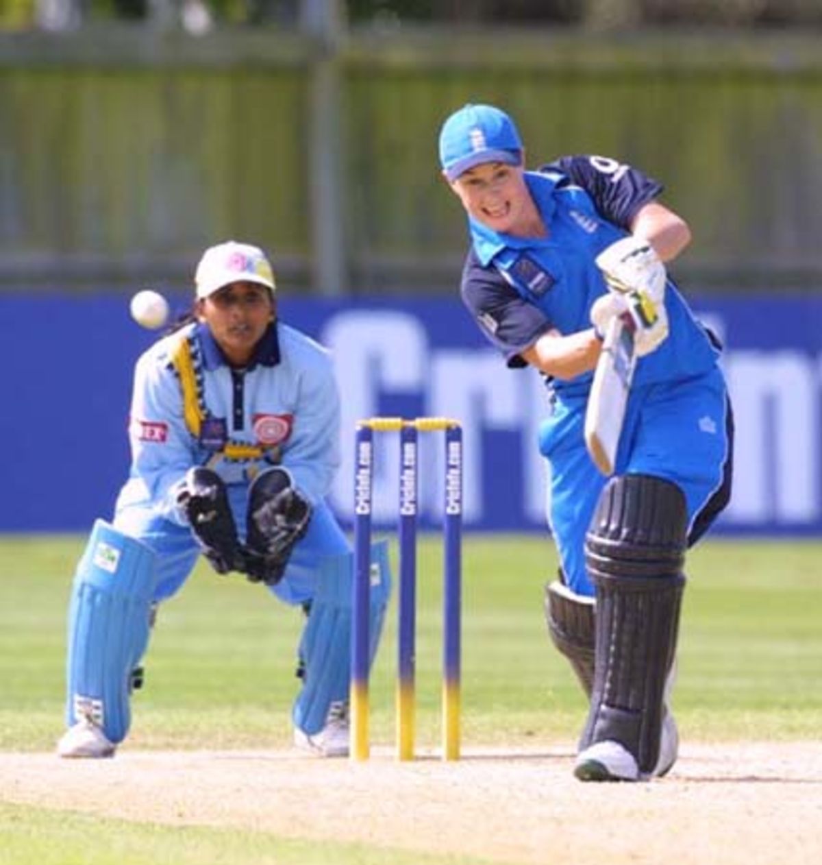 Clair Taylor batting her way to a score of 60