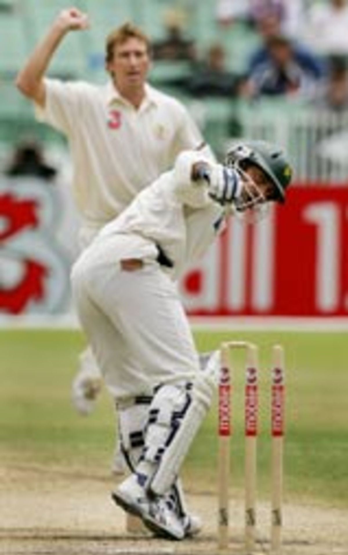 Glenn Mcgrath Gets Through The Defences Of Shoaib Akhtar 9237