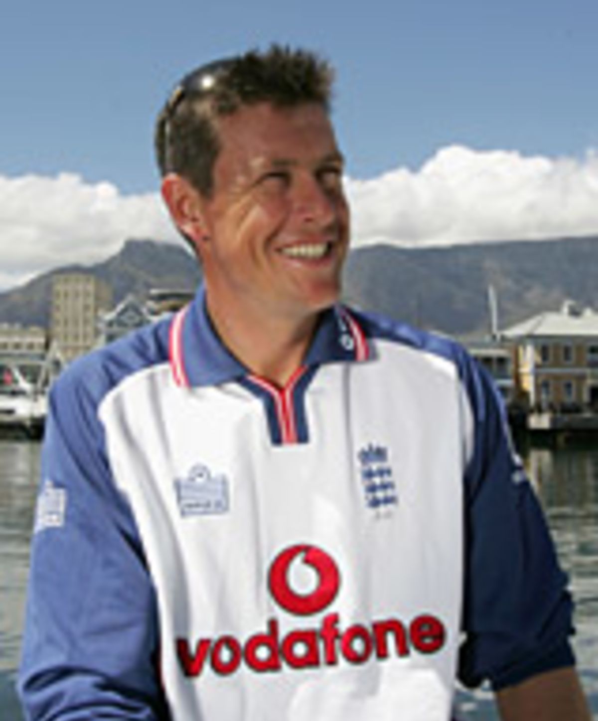 Ashley Giles Poses On The V&a Waterfront 