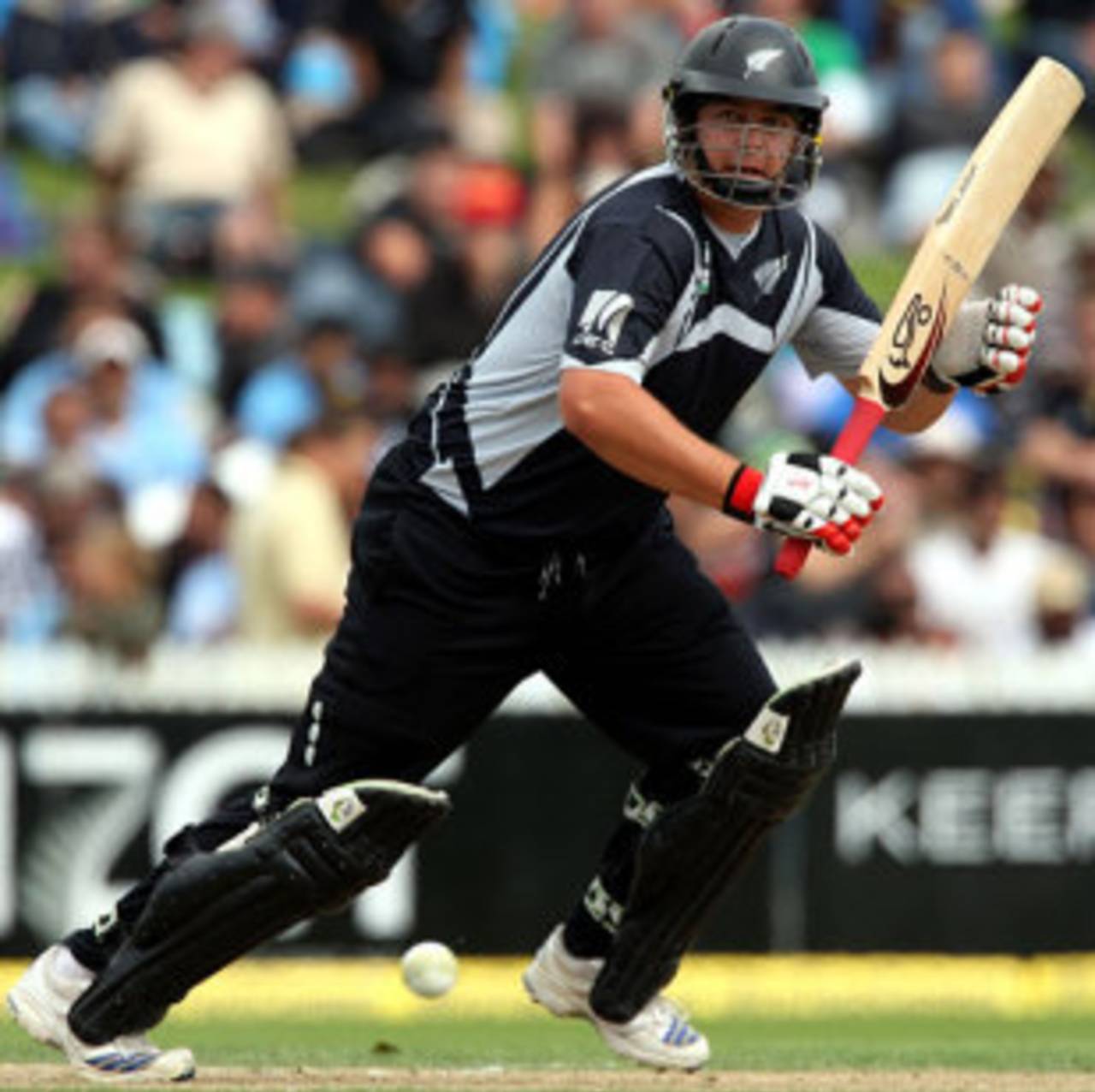 Jesse Ryder works one away on the leg side, New Zealand v India, 4th ODI, Hamilton, March 11, 2009