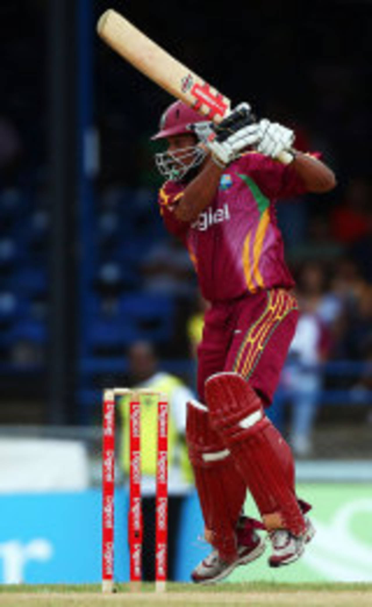 Ramnaresh Sarwan drives through the covers, West Indies v England, Twenty20 international, Trinidad, March 15, 2009