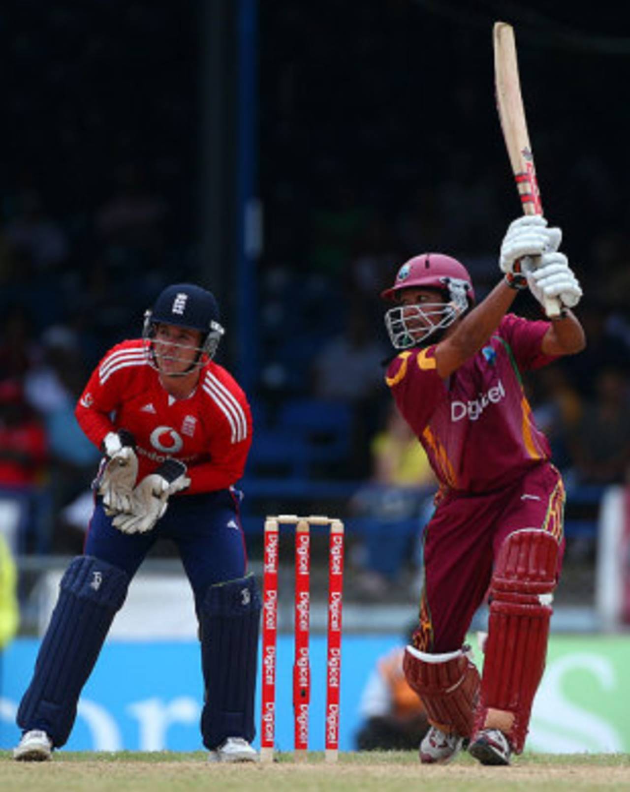 Ramnaresh Sarwan was the Man of the Match with 59 from 46 balls, West Indies v England, Twenty20 international, Trinidad, March 15, 2009