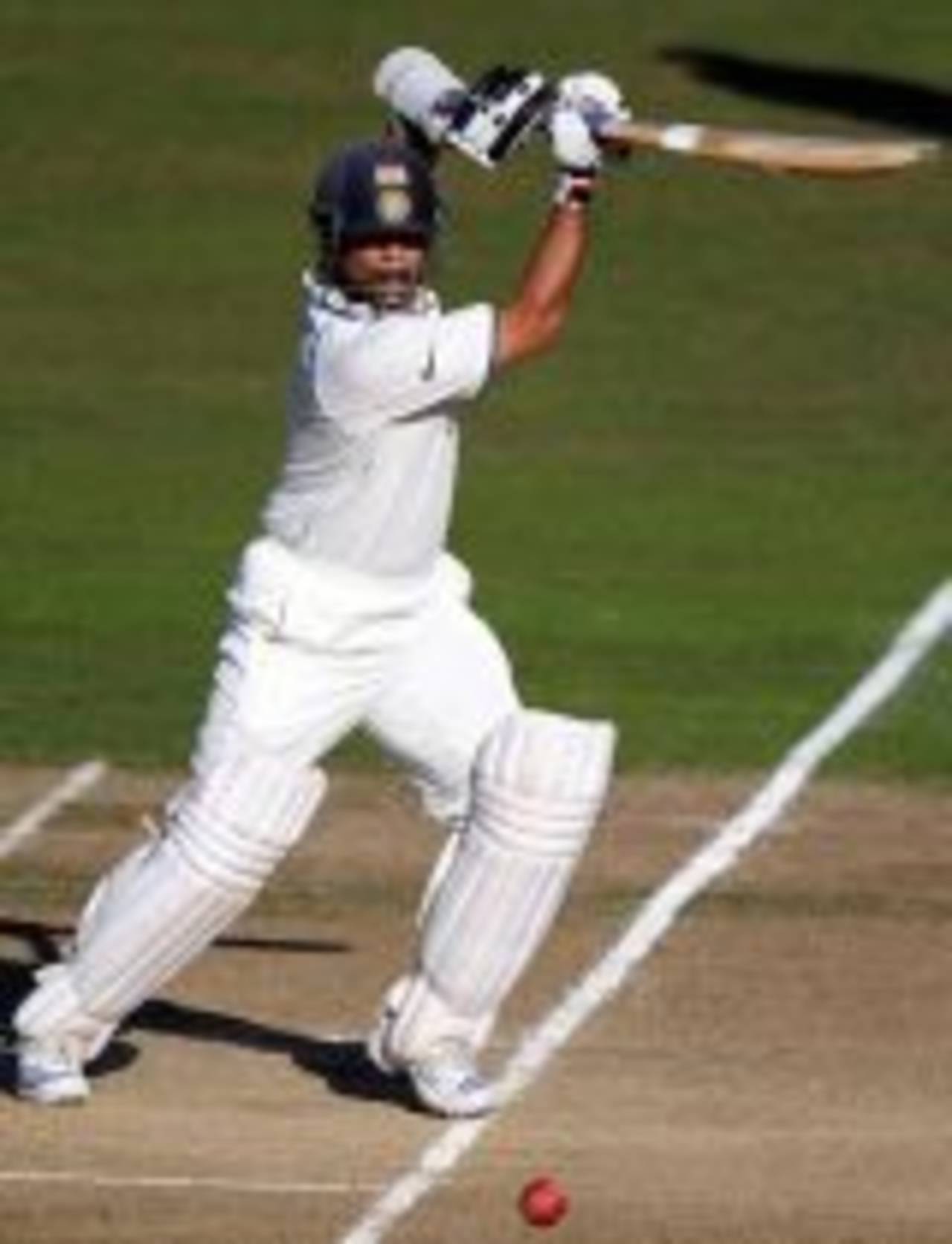 Sachin Tendulkar on his way to a fifty, New Zealand v India, 2nd Test, Napier, 4th day, March 29, 2009