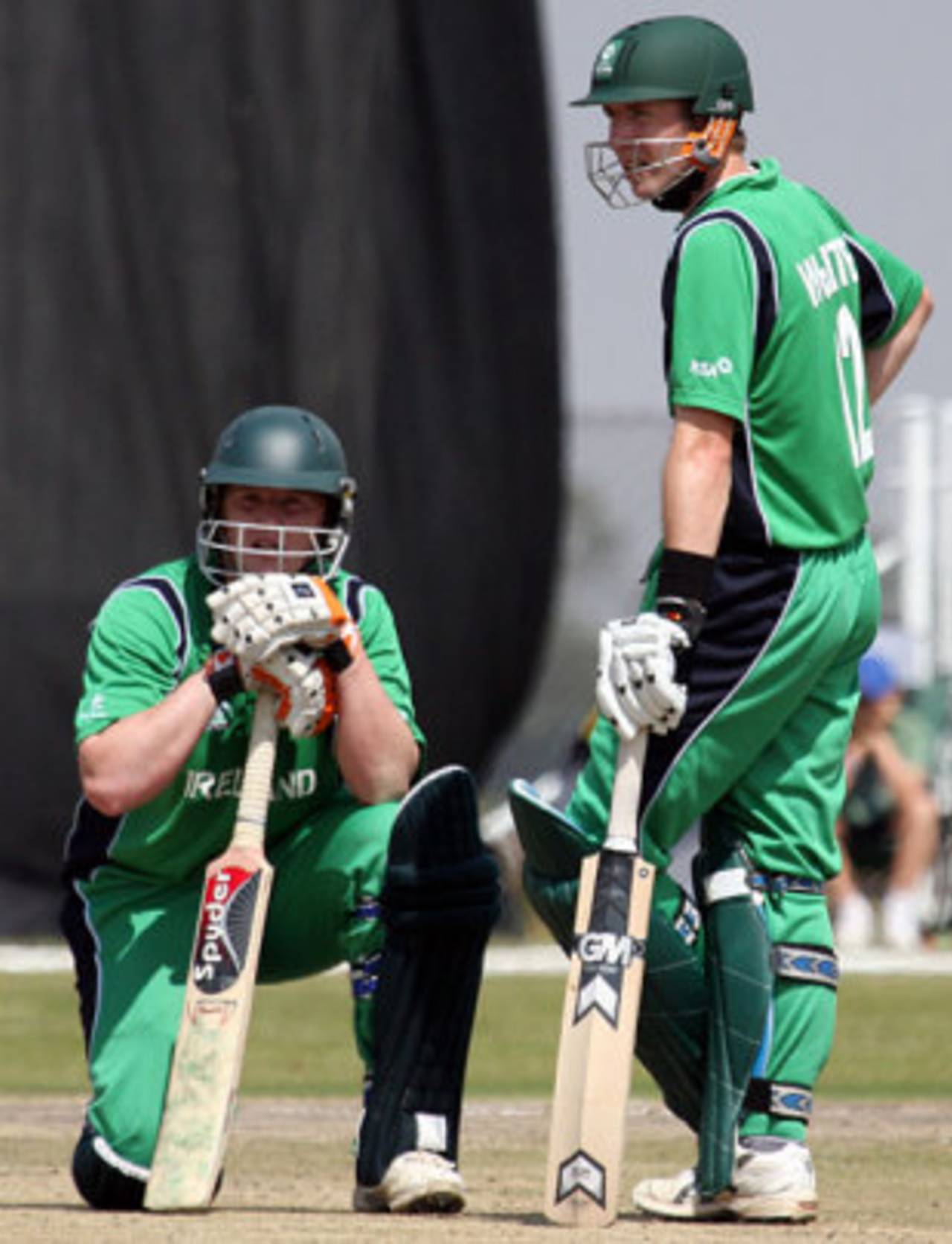 Kevin O'Brien and Andre White during their massive fifth-wicket stand which helped Ireland to a convincing win over Oman&nbsp;&nbsp;&bull;&nbsp;&nbsp;ICC/CricketEurope