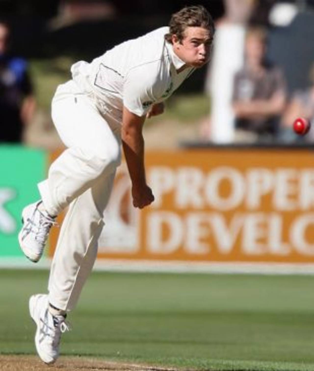 Tim Southee was expensive in the first session, New Zealand v India, 3rd Test, Wellington, 1st day, April 3, 2009