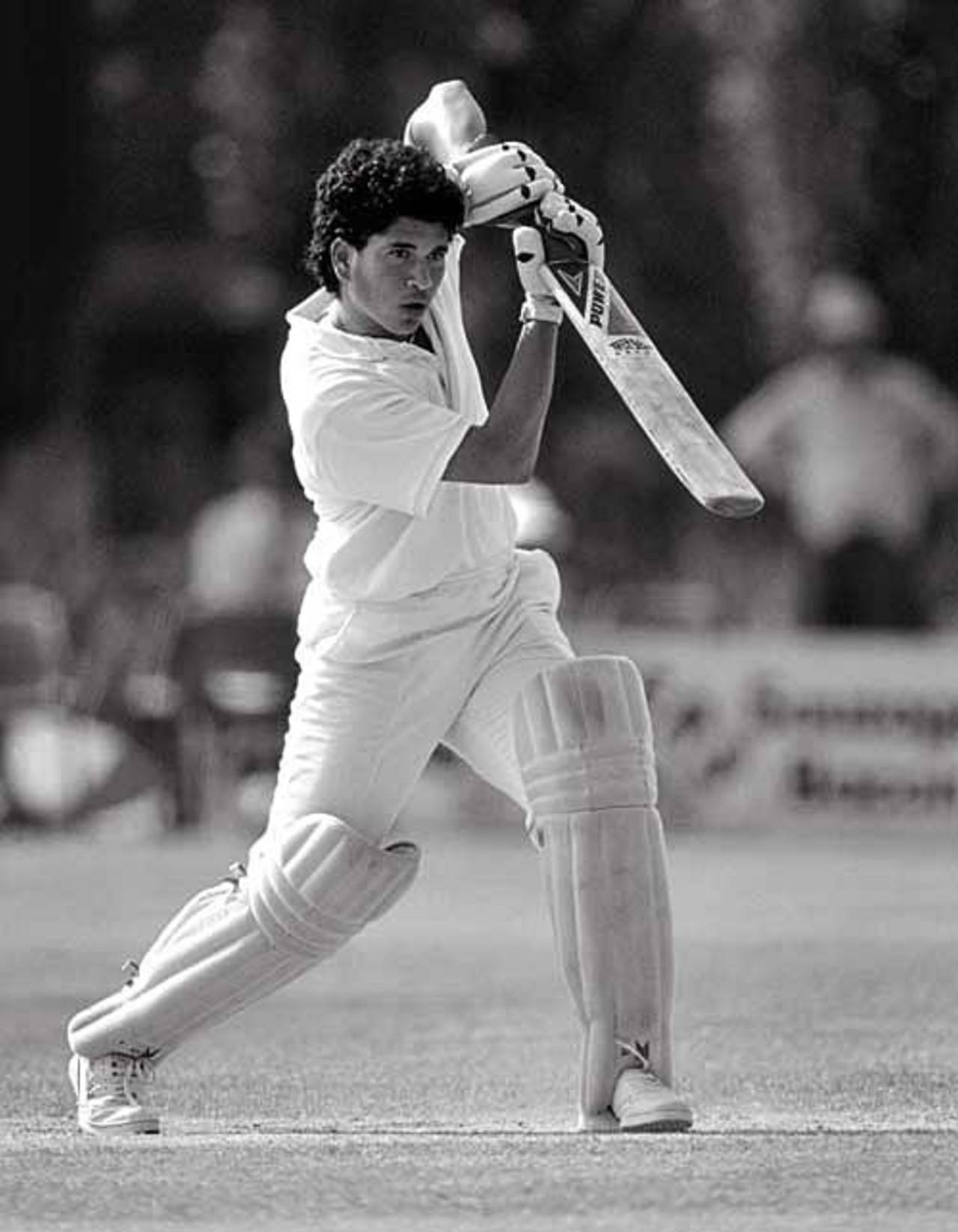 Sachin Tendulkar drives