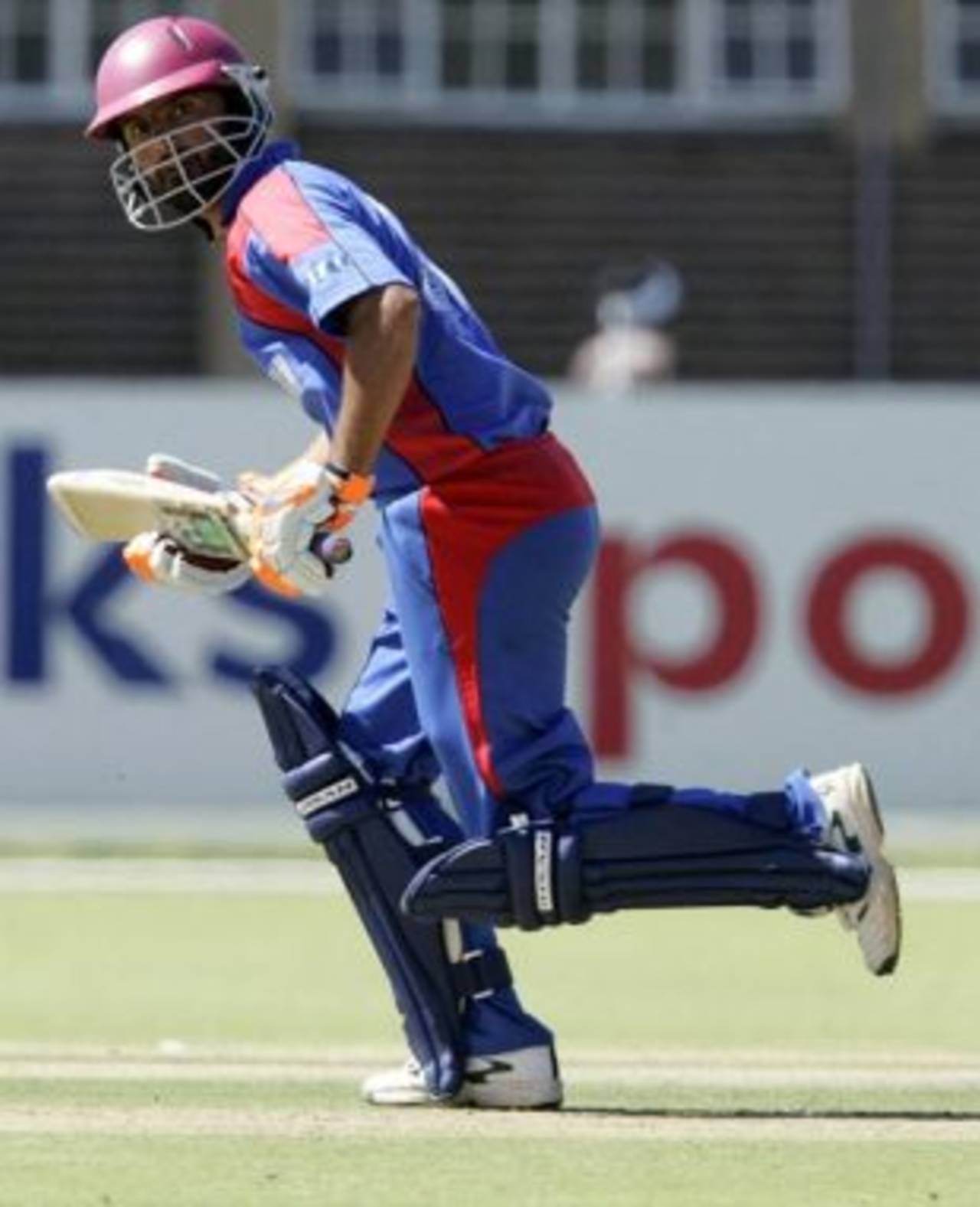 Afghanistan captain Nowroz Mangal on his way to 49, Afghanistan v Canada, ICC World Cup Qualifiers, Super Eights, Pretoria, April 13, 2009