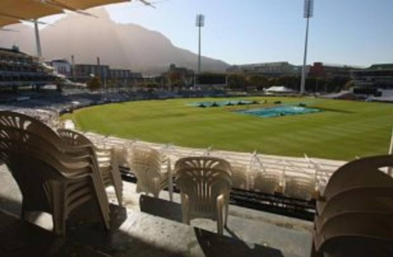 Preparations for the IPL at Newlands, Cape Town, April 15, 2009