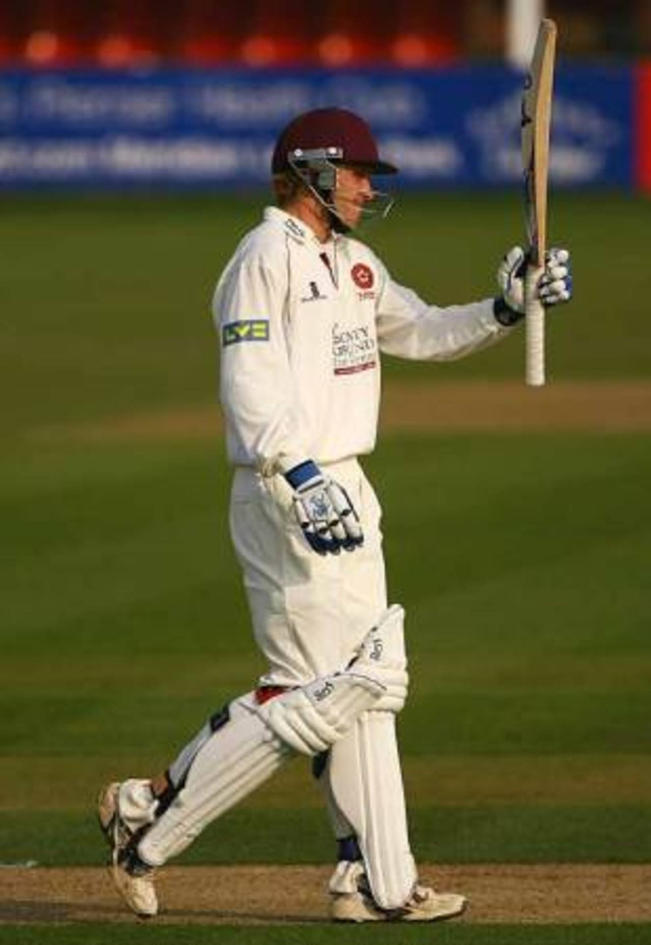 David Willey salutes his half century on debut, Leicestershire v Northamptonshire, County Championship Division Two, Grace Road, April 15, 2009