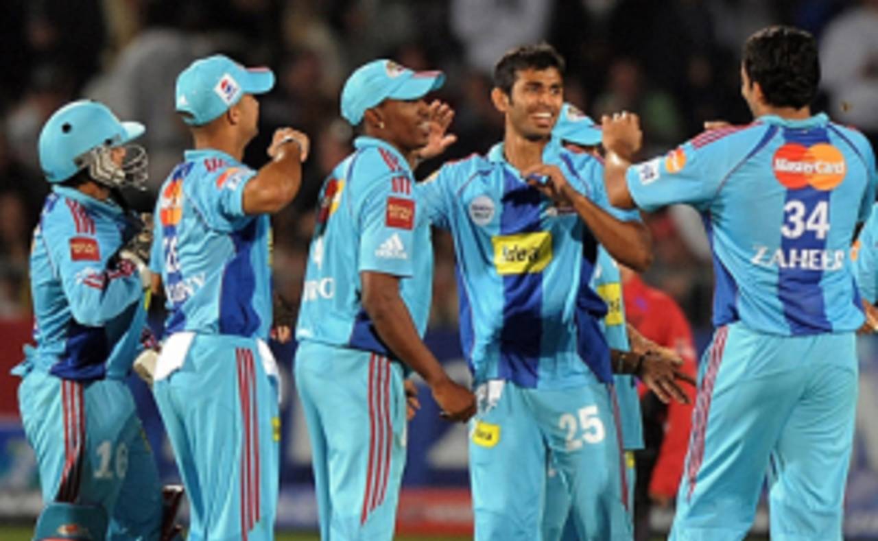 Abhishek Nayar picks up a wicket against the Kolkata Knight Riders in Port Elizabeth&nbsp;&nbsp;&bull;&nbsp;&nbsp;AFP