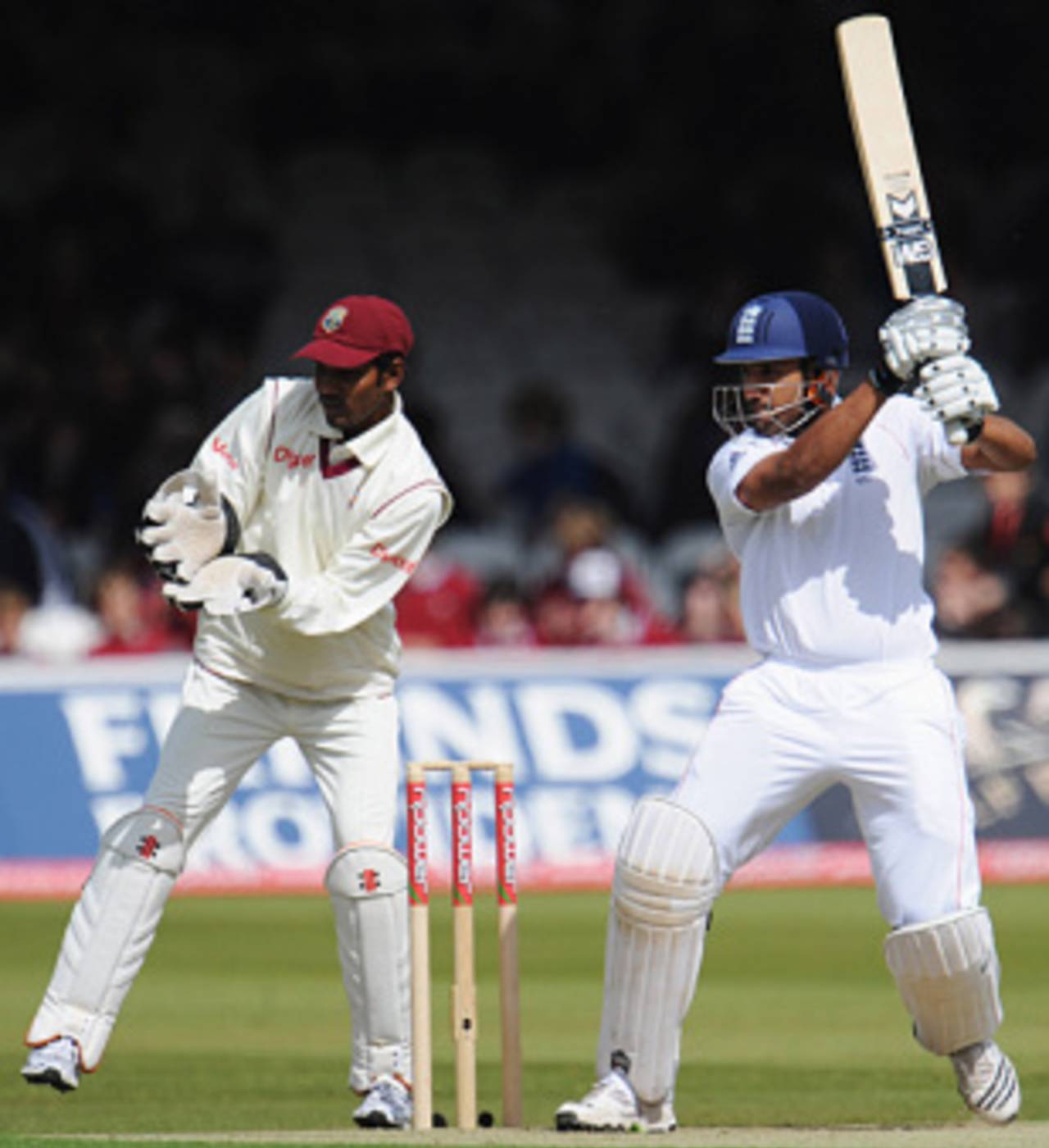 Ravi Bopara rocks back to drive square of the wicket, England v West Indies, 1st Test, Lord's, May 6, 2009
