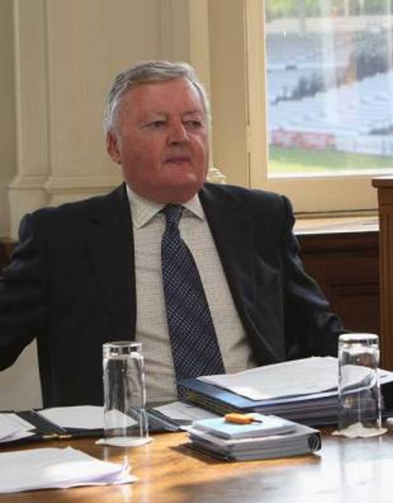 David Morgan, the ICC president, at the high-level discussions at Lord's, May 11, 2009