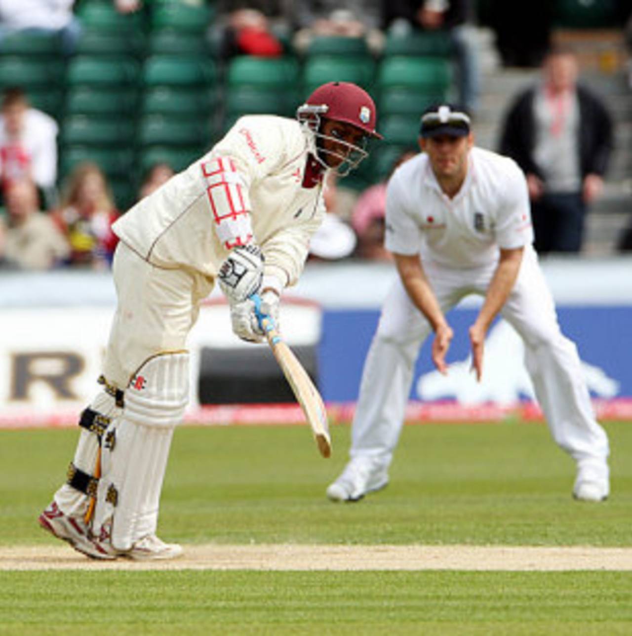 Shivnarine Chanderpaul flicks one off his pads, England v West Indies, 2nd Test, Chester-le-Street, 4th day, May 17, 2009