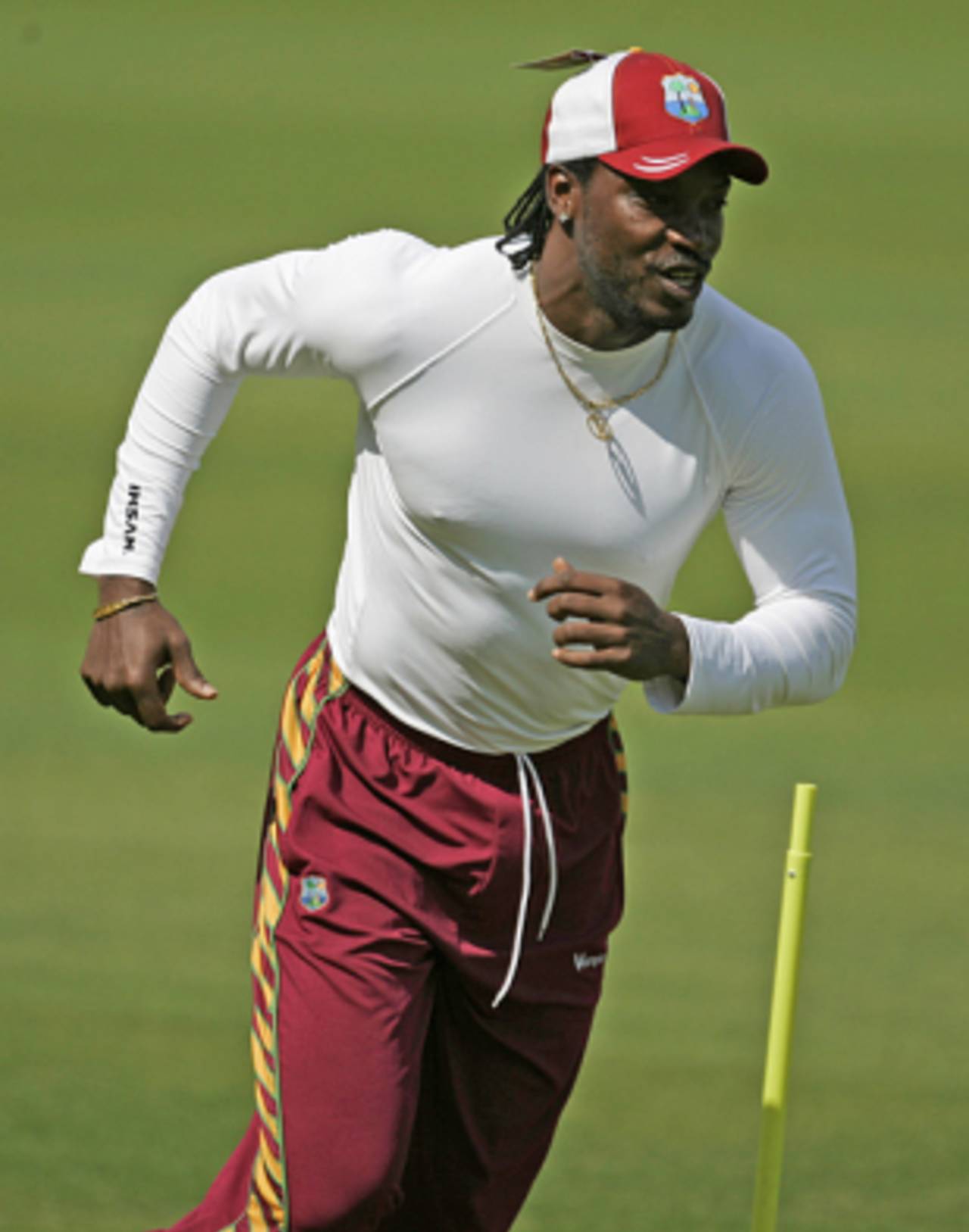Chris Gayle limbers up, The Oval, June 1, 2009