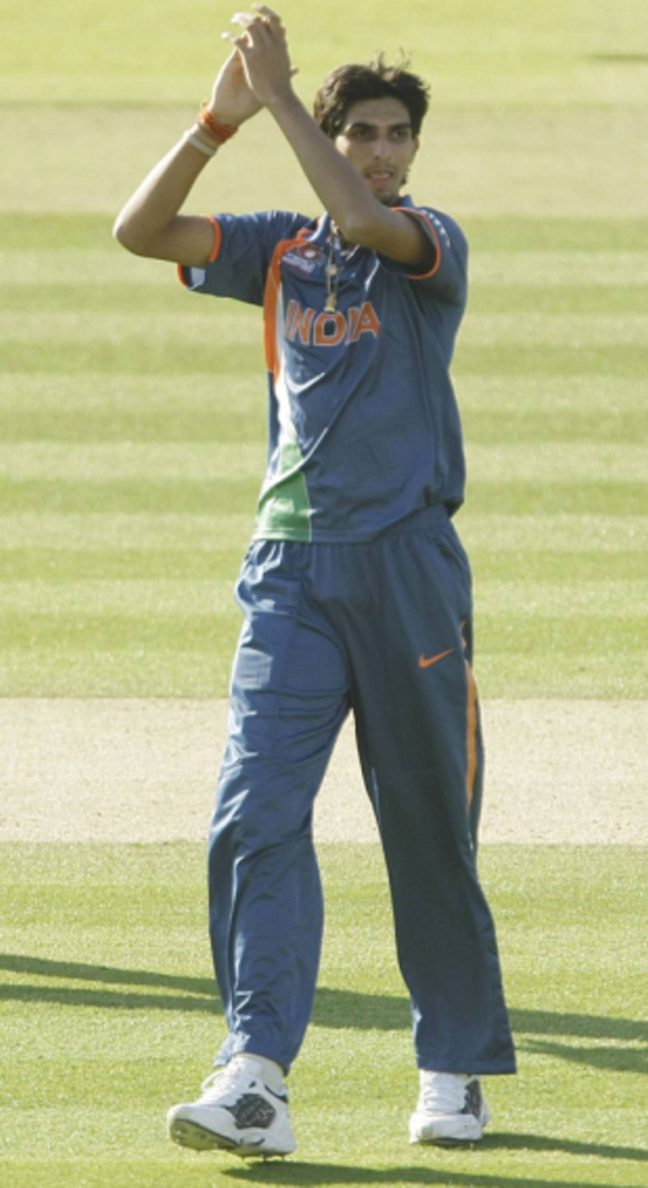 Ishant Sharma celebrates Scott Styris' dismissal, India v New Zealand, ICC World Twenty20 warm-up match, Lord's, June 1, 2009