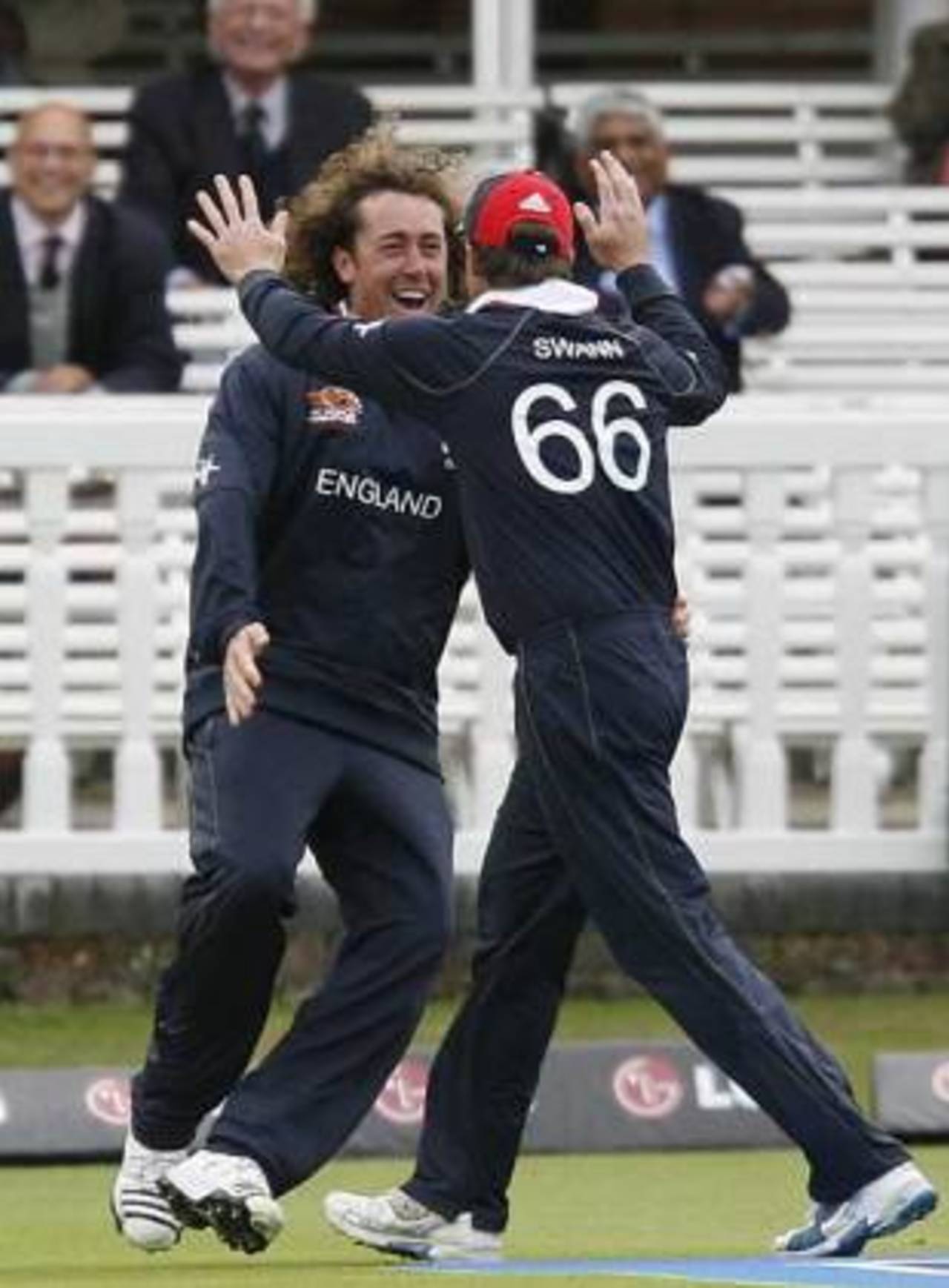 Ryan Sidebottom celebrates his catch to remove Shivnarine Chanderpaul, England v West Indies, ICC World Twenty20 warm-up, Lord's, June 3, 2009