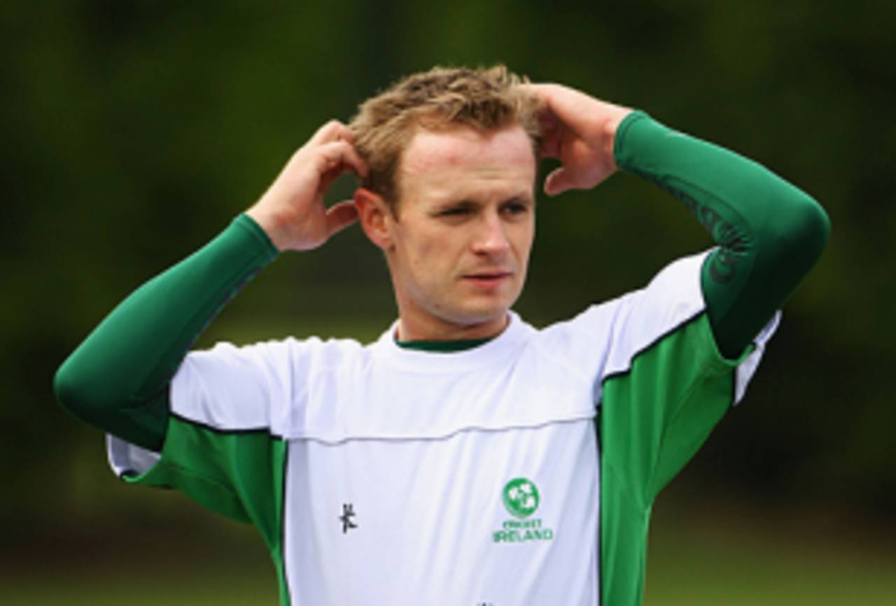William Porterfield looks on during Ireland's practice session, Nottingham, June 9, 2009
