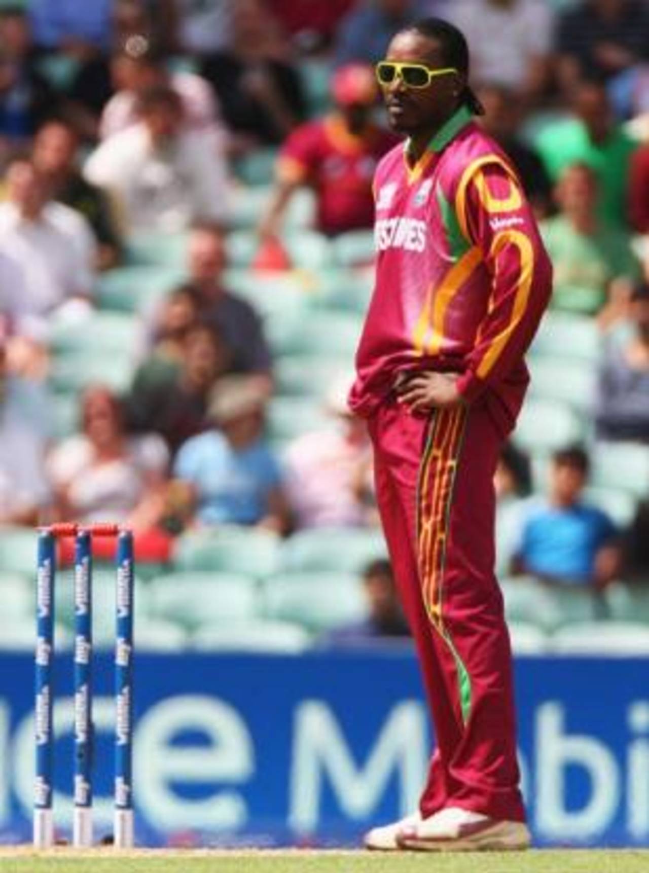 Not much went right for West Indies and Chris Gayle while fielding, South Africa v West Indies, ICC World Twenty20 Super Eights, The Oval, June 13, 2009 