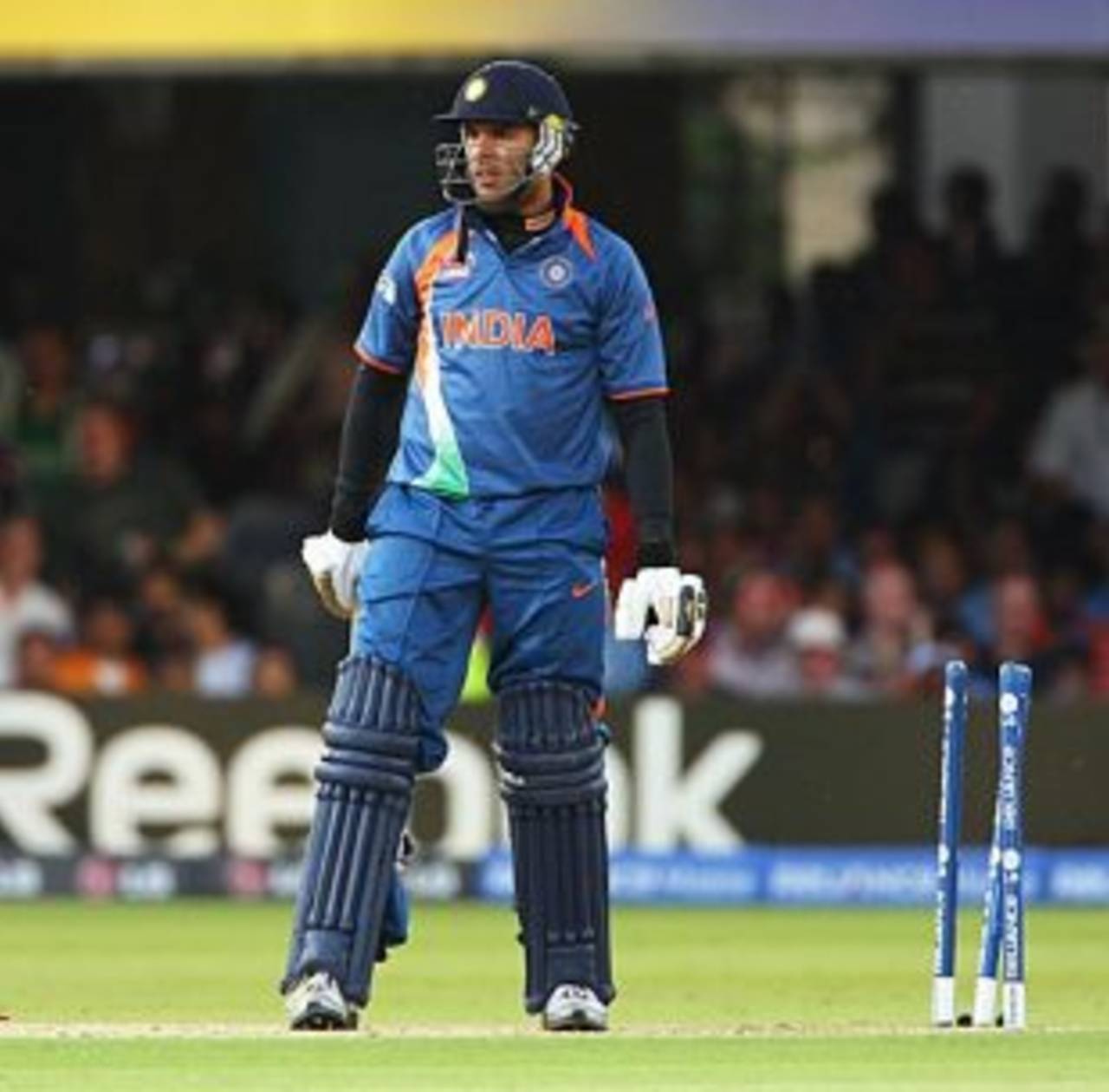 Yuvraj Singh is stumped, England v India, ICC World Twenty20 Super Eights, Lord's, June 14, 2009