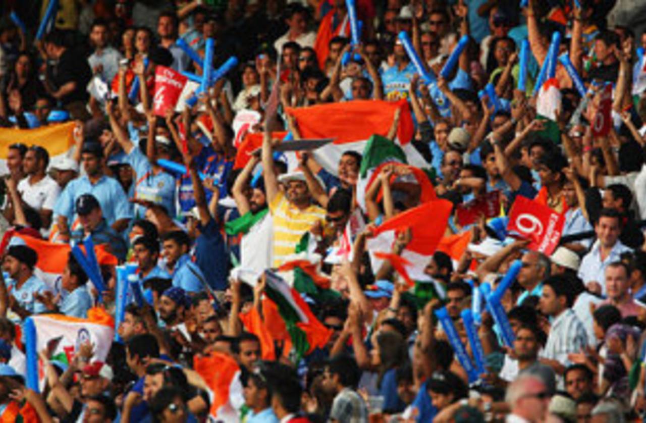 Fans cheer for India, England v India, ICC World Twenty20 Super Eights, Lord's, June 14, 2009 