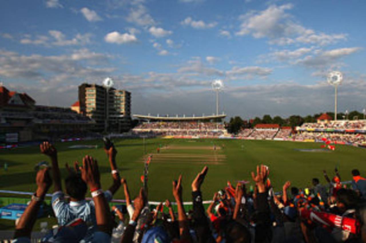 Spectators cheer for India, India v South Africa, ICC World Twenty20 Super Eights, Trent Bridge, June 16, 2009 