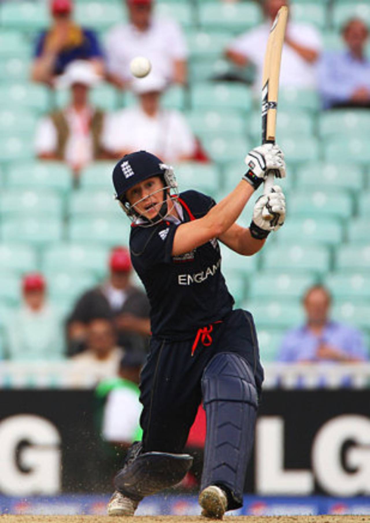 Claire Taylor drives hard, England v Australia, ICC Women's World Twenty20, 2nd semi-final, The Oval, June 19, 2009