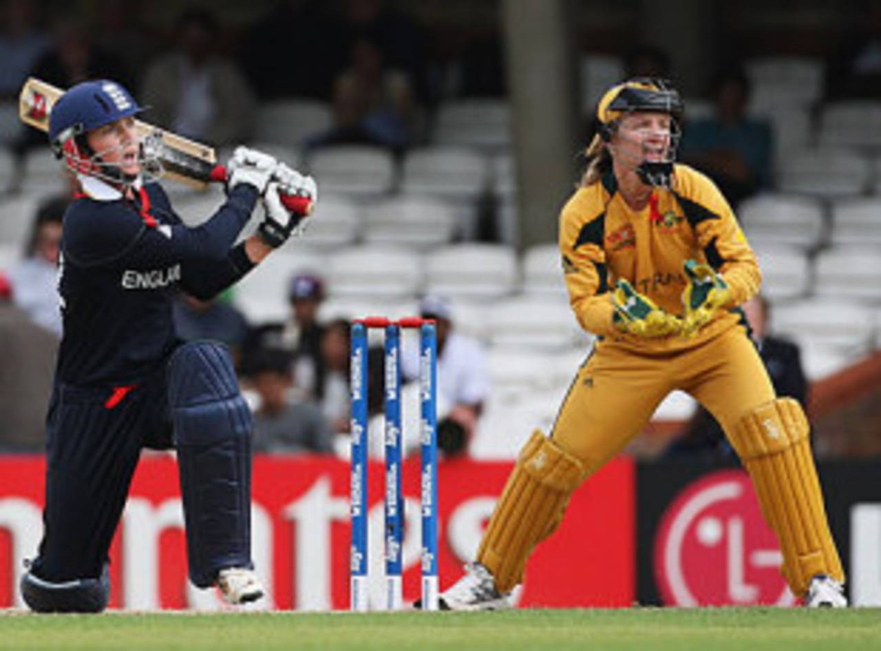 Beth Morgan goes on the offensive, England v Australia, ICC Women's World Twenty20, 2nd semi-final, The Oval, June 19, 2009