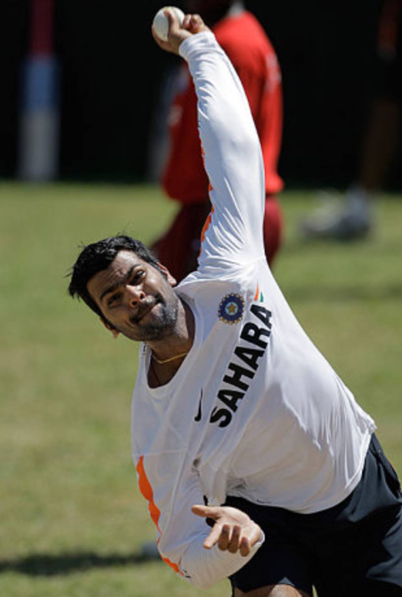 RP Singh bowls in the nets, Kingston, June 24, 2009
