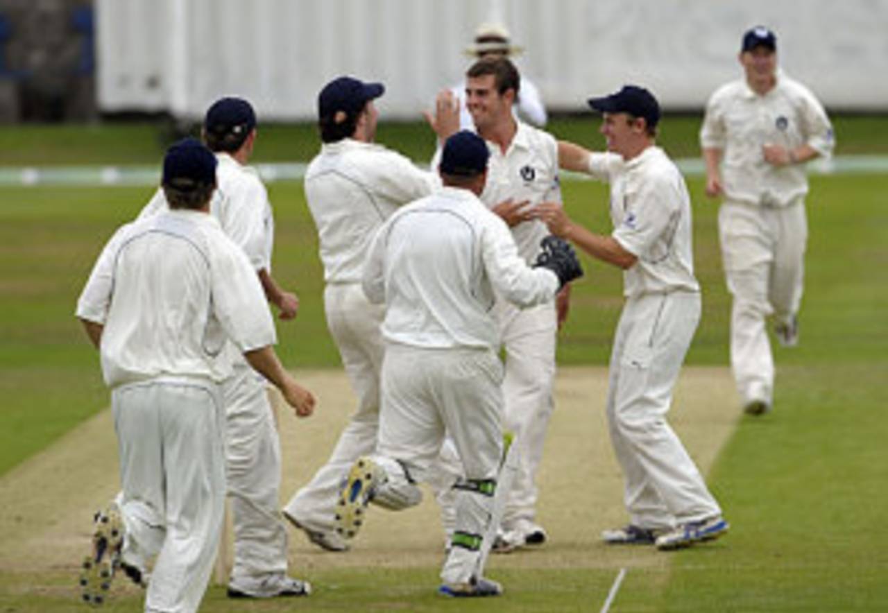Scotland celebrate a wicket during their victory against Canada in the Intercontinental Cup opener&nbsp;&nbsp;&bull;&nbsp;&nbsp;ICC