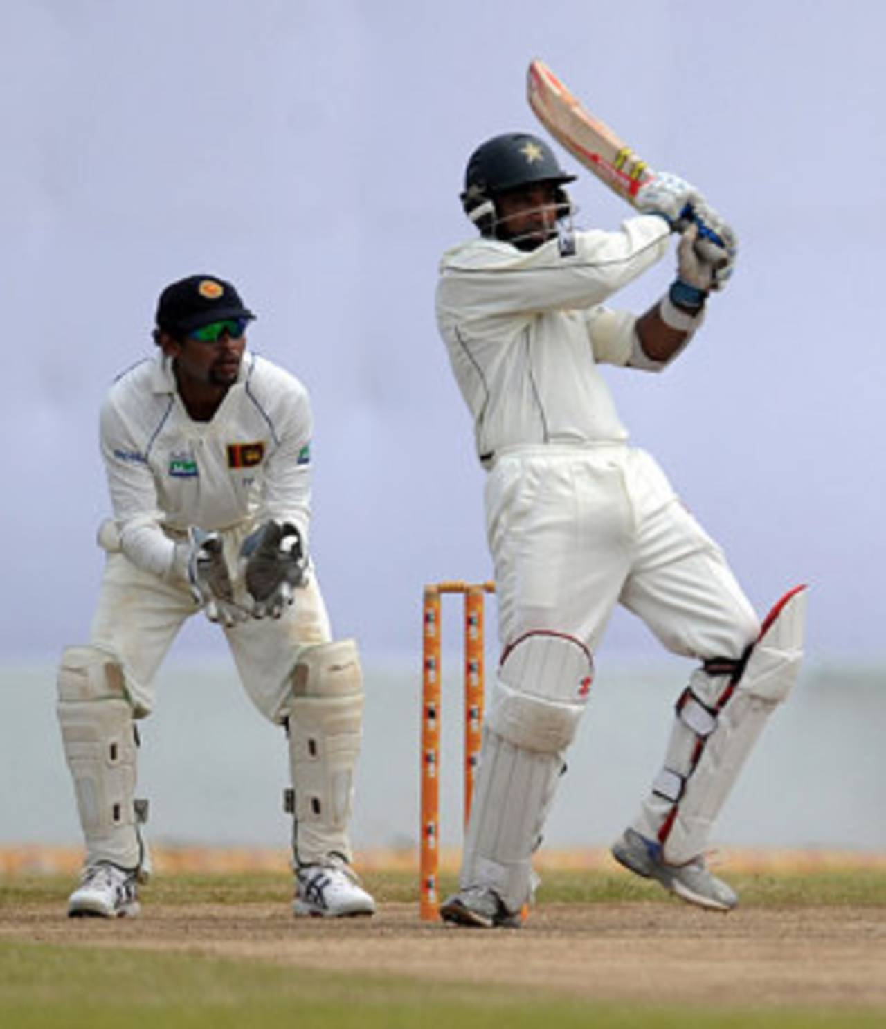 Mohammad Yousuf plays a powerful pull, Pakistan v Sri Lanka, 1st Test, Galle, 2nd day, July 5, 2009 