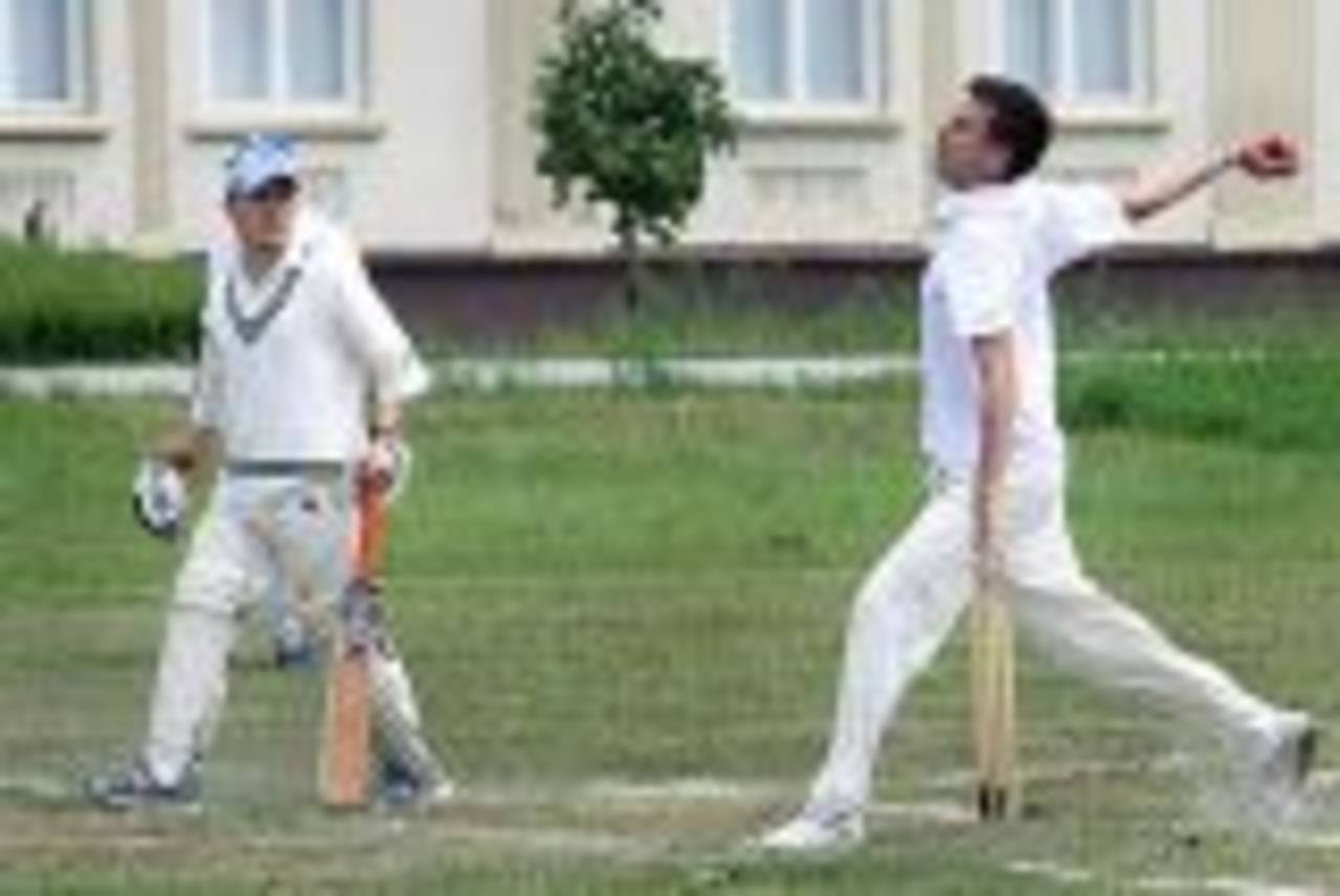 The first ever cricket match in Serbia between Belgrade Cricket Association XII and Carmel & District CC, June 5, 2009