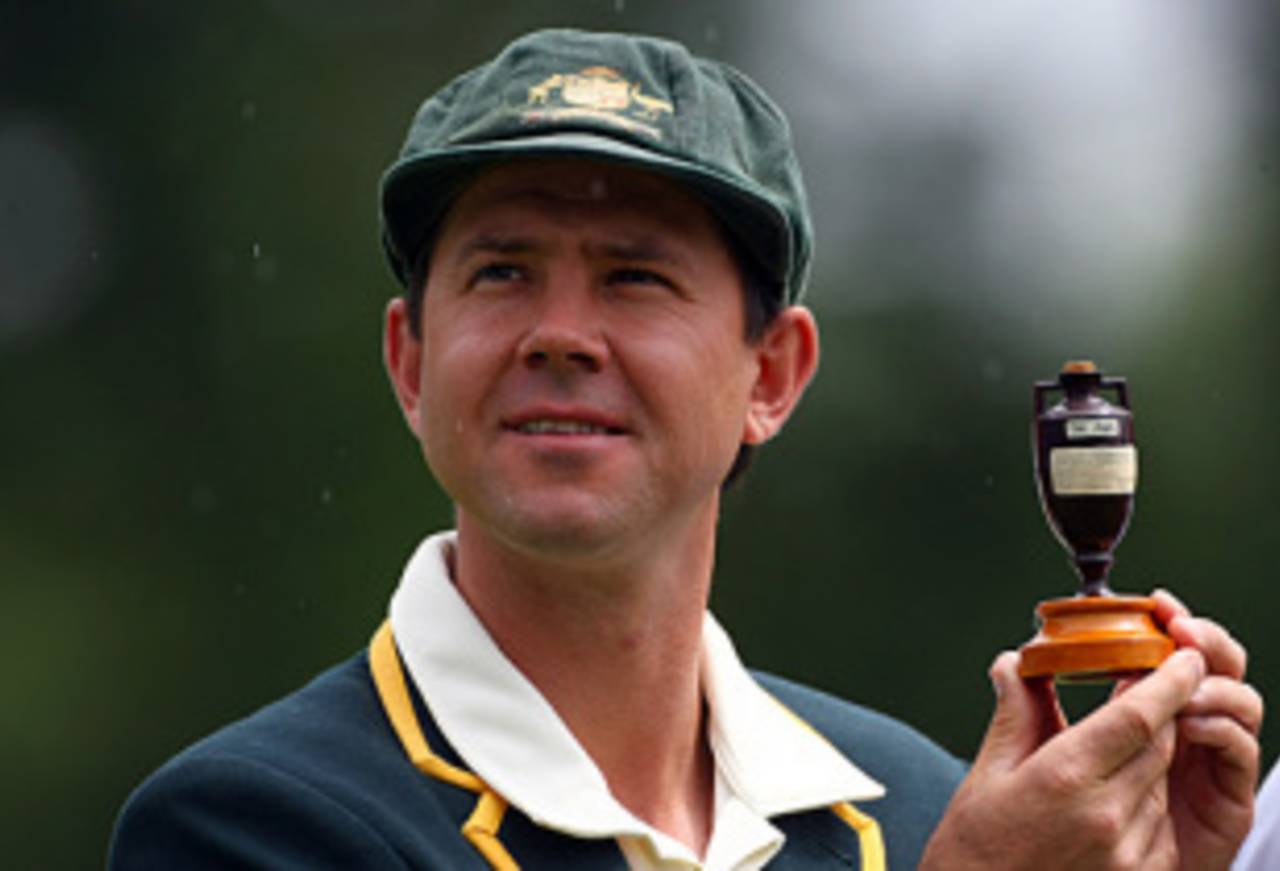 Ricky Ponting with the urn, ahead of the 2009 Ashes, England v Australia, 1st Test, Cardiff, July 7, 2009