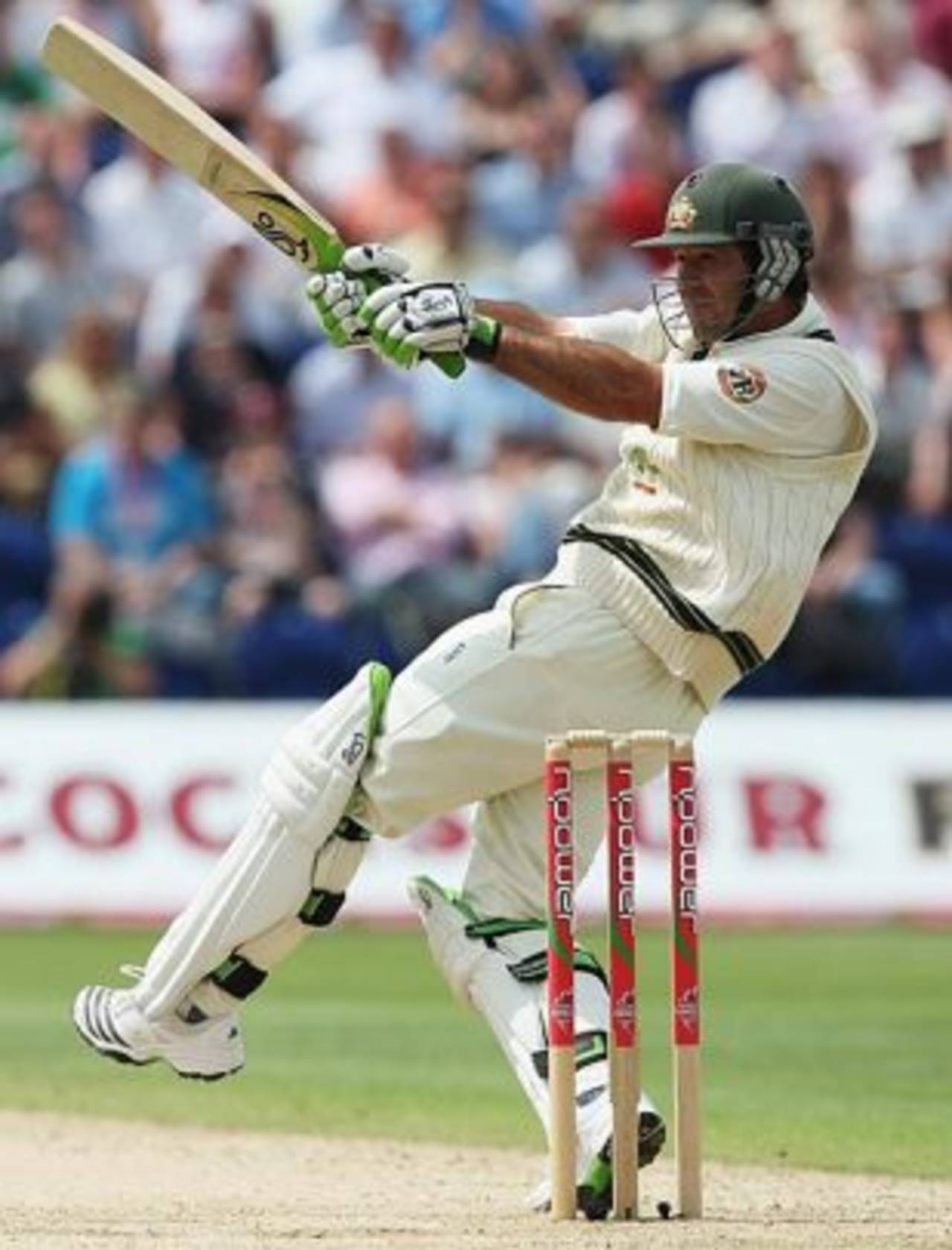 Ricky Ponting pulls, England v Australia, 1st Test, Cardiff, 3rd day, July 10, 2009