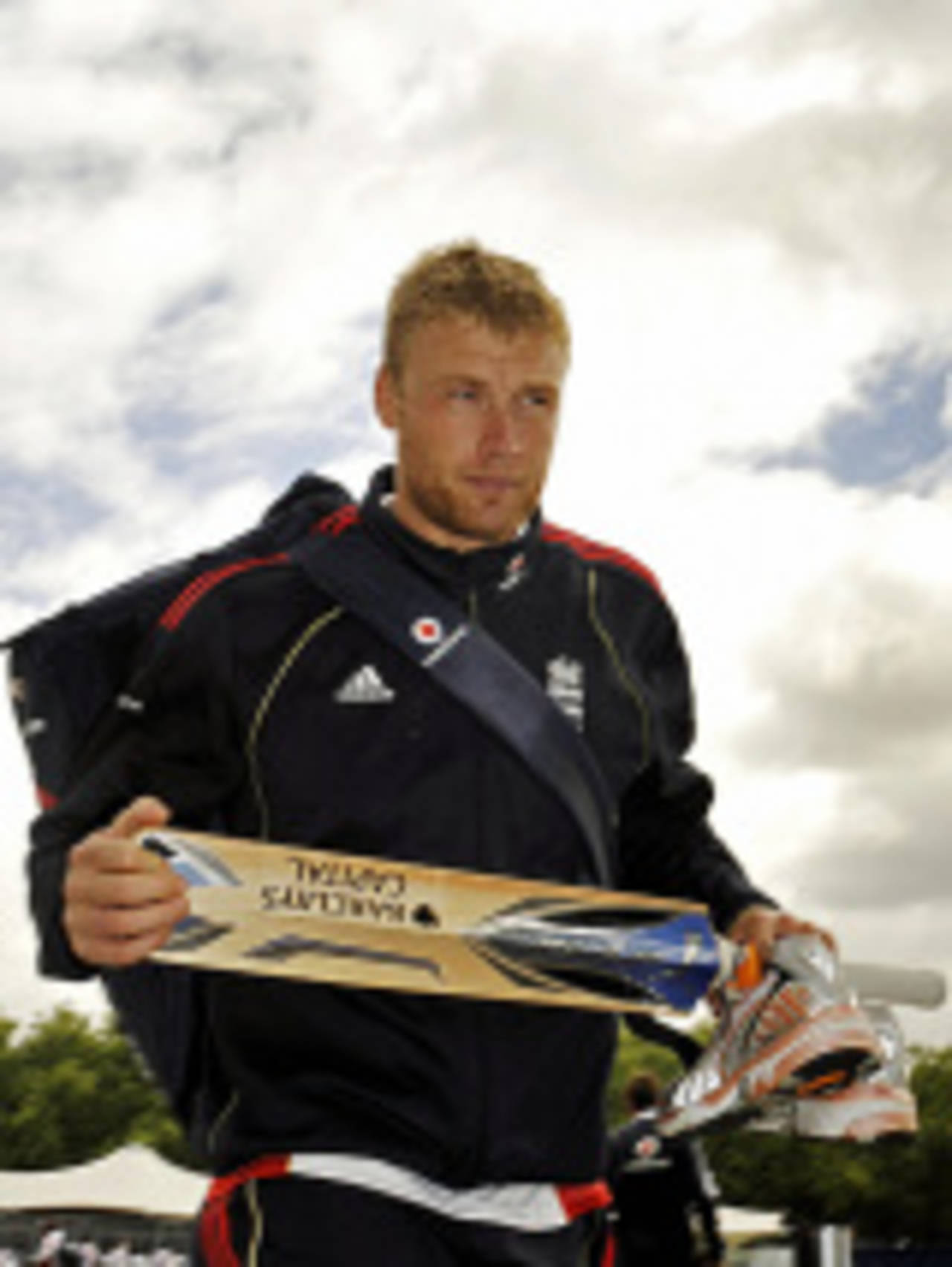 Andrew Flintoff heads back to the pavilion on the day he announced his retirement from Tests, Lord's, July 15, 2009