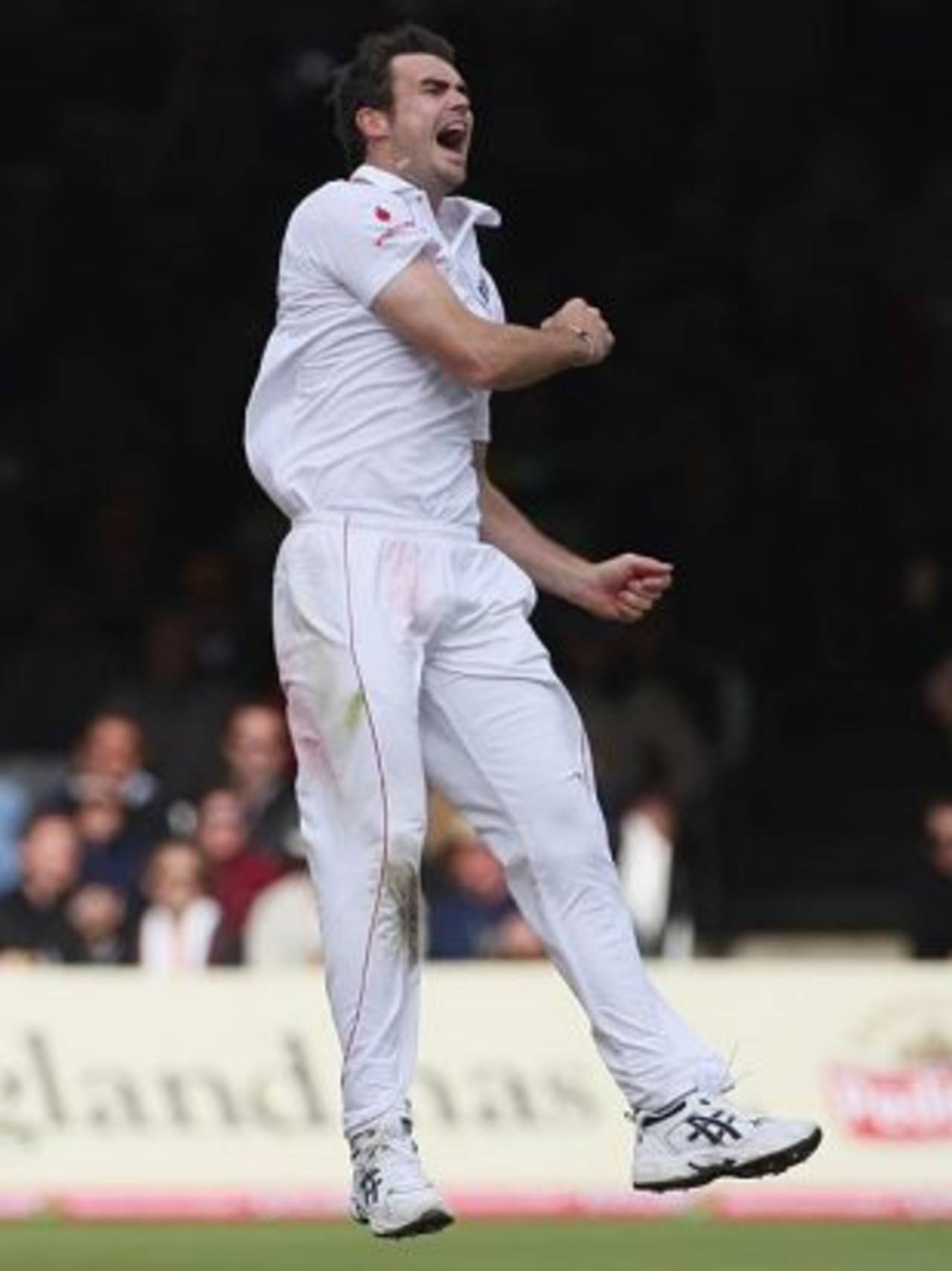 James Anderson celebrates Michael Clarke's wicket, England v Australia, 2nd Test, Lord's, 2nd day, July 17, 2009